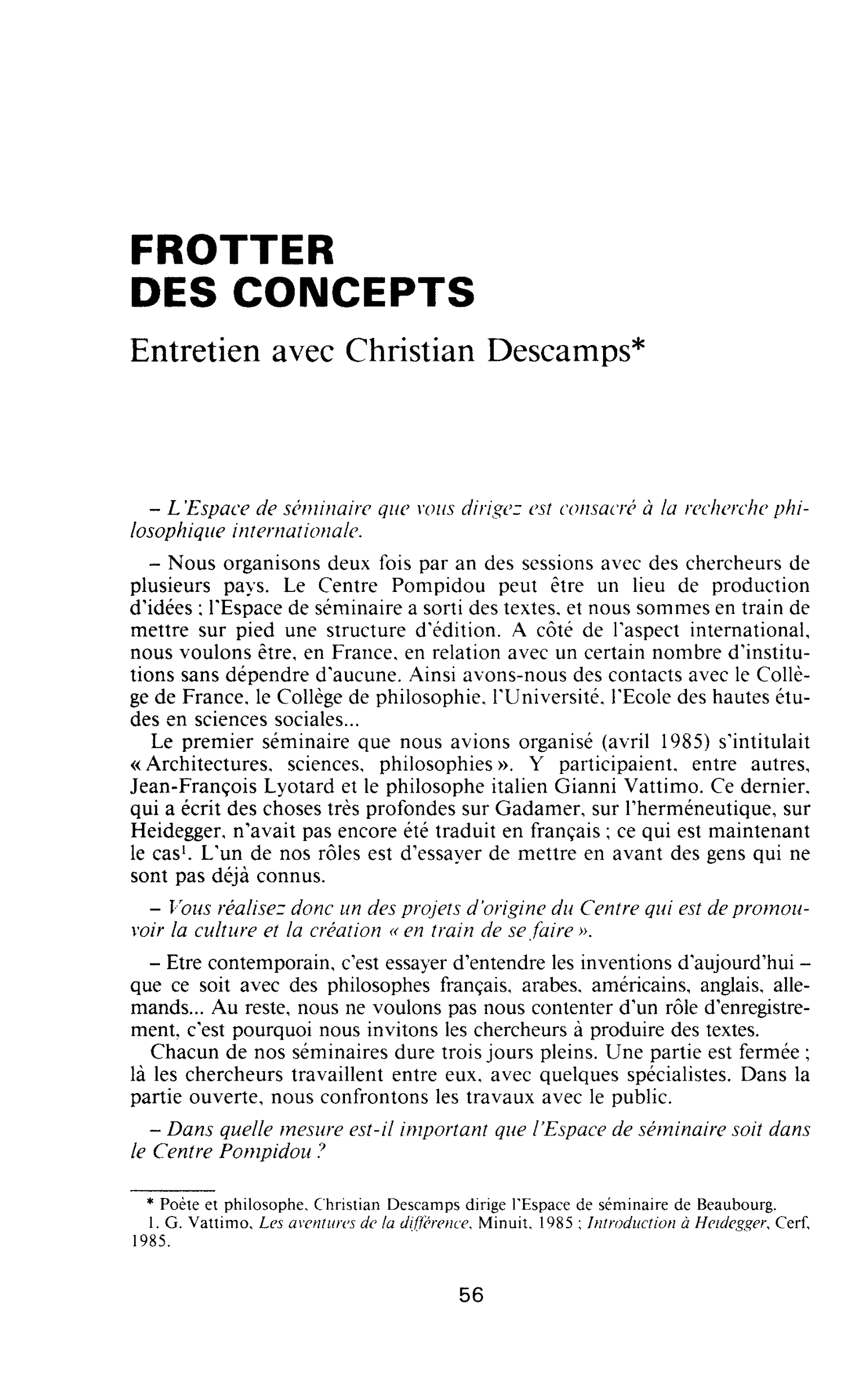 Frotter des concepts