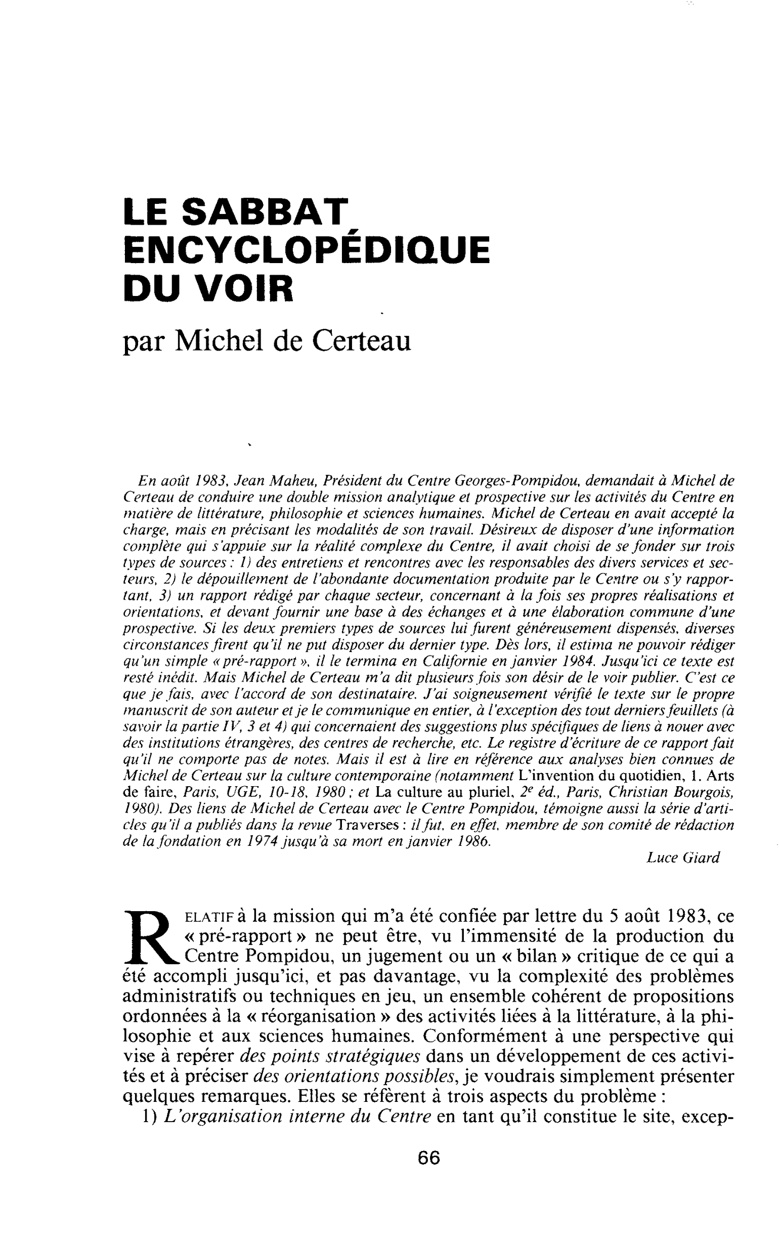 Le Sabbat encyclopédique du voir