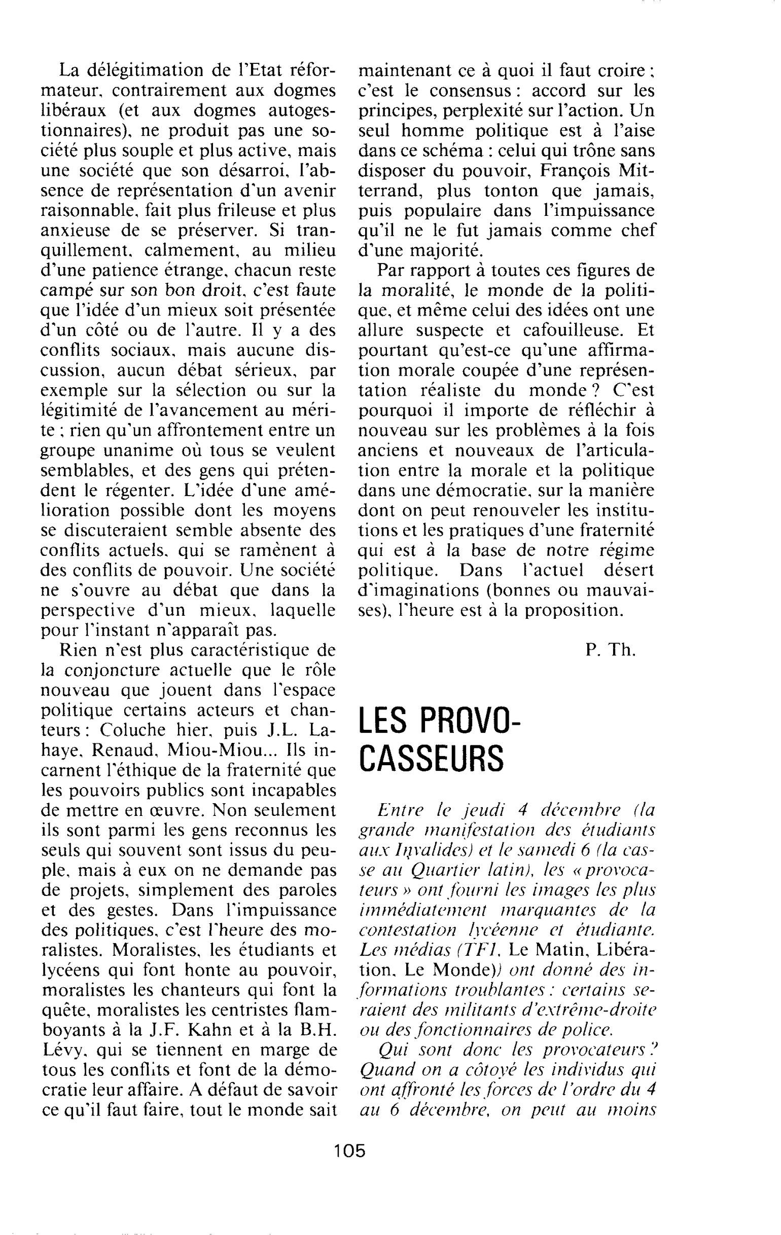 Les provo-casseurs