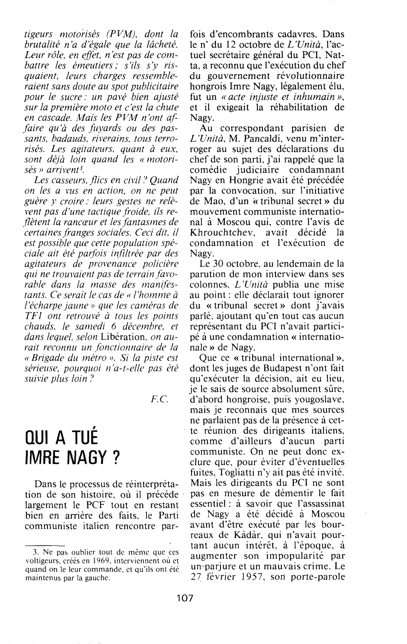 Qui a tué Imre Nagy?