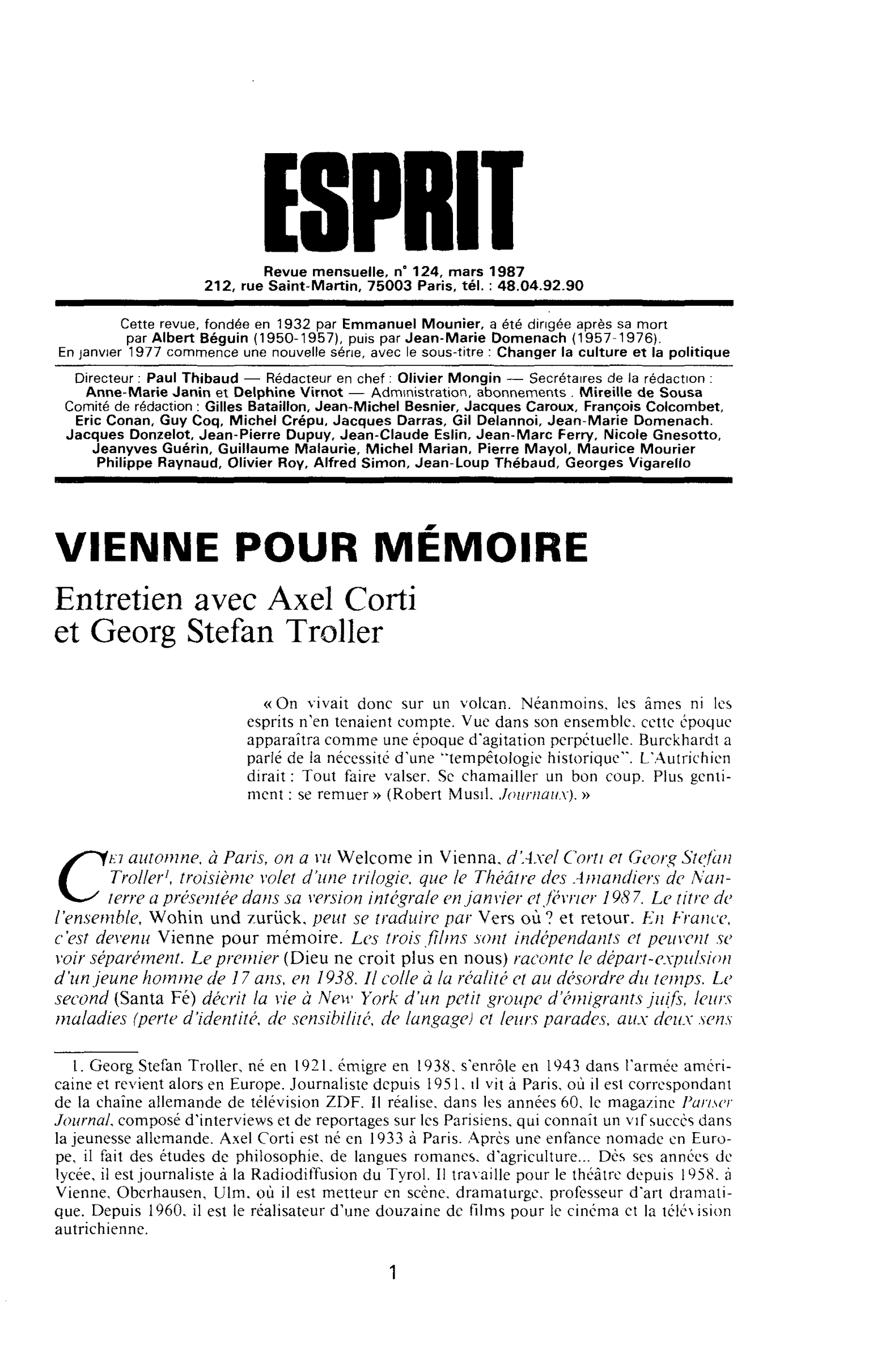 Vienne pour mémoire