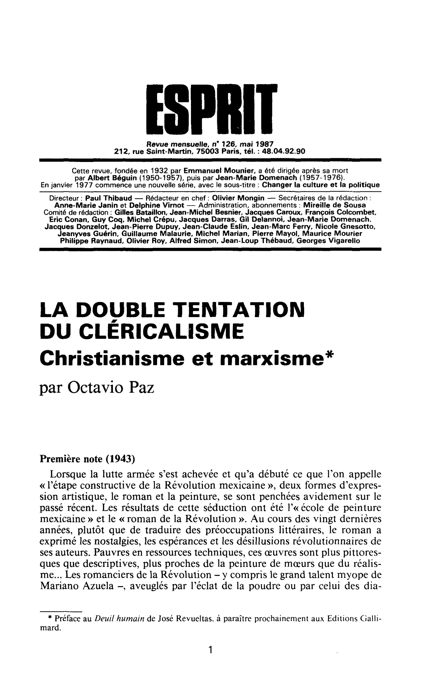 La double tentation du cléricalisme. Christianisme et marxisme