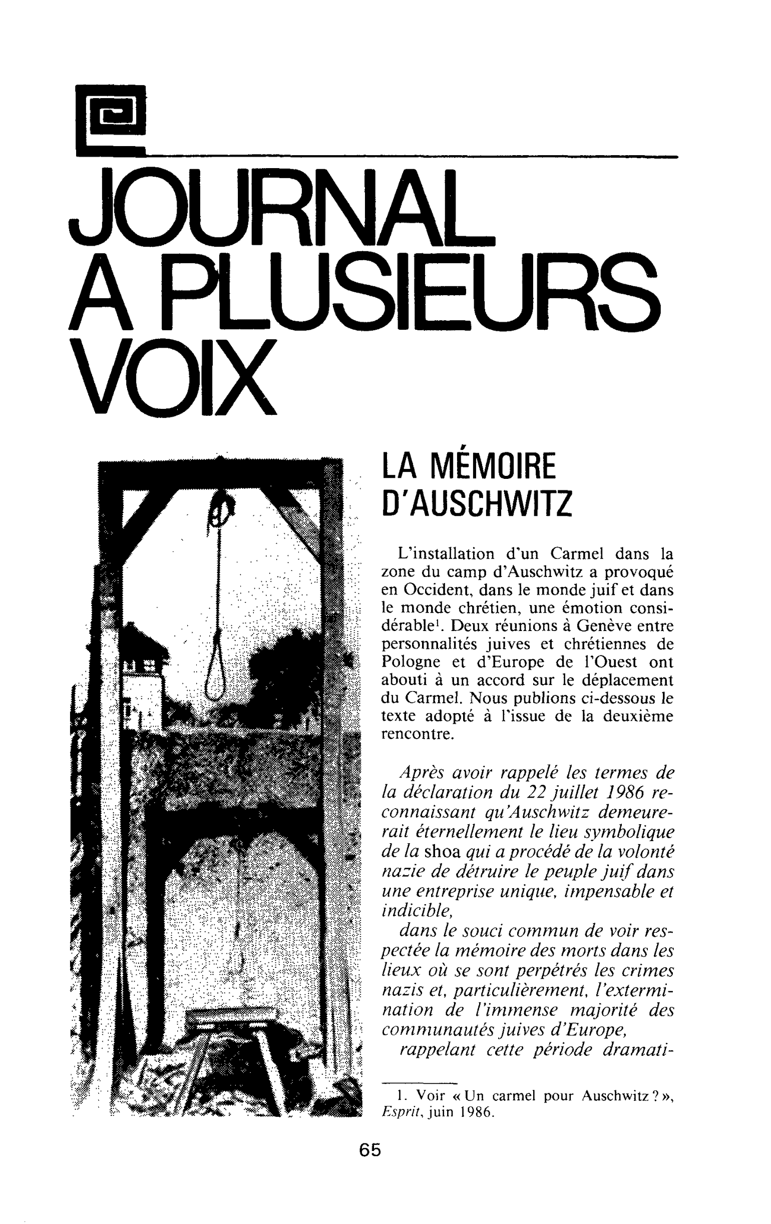La mémoire d’Auschwitz