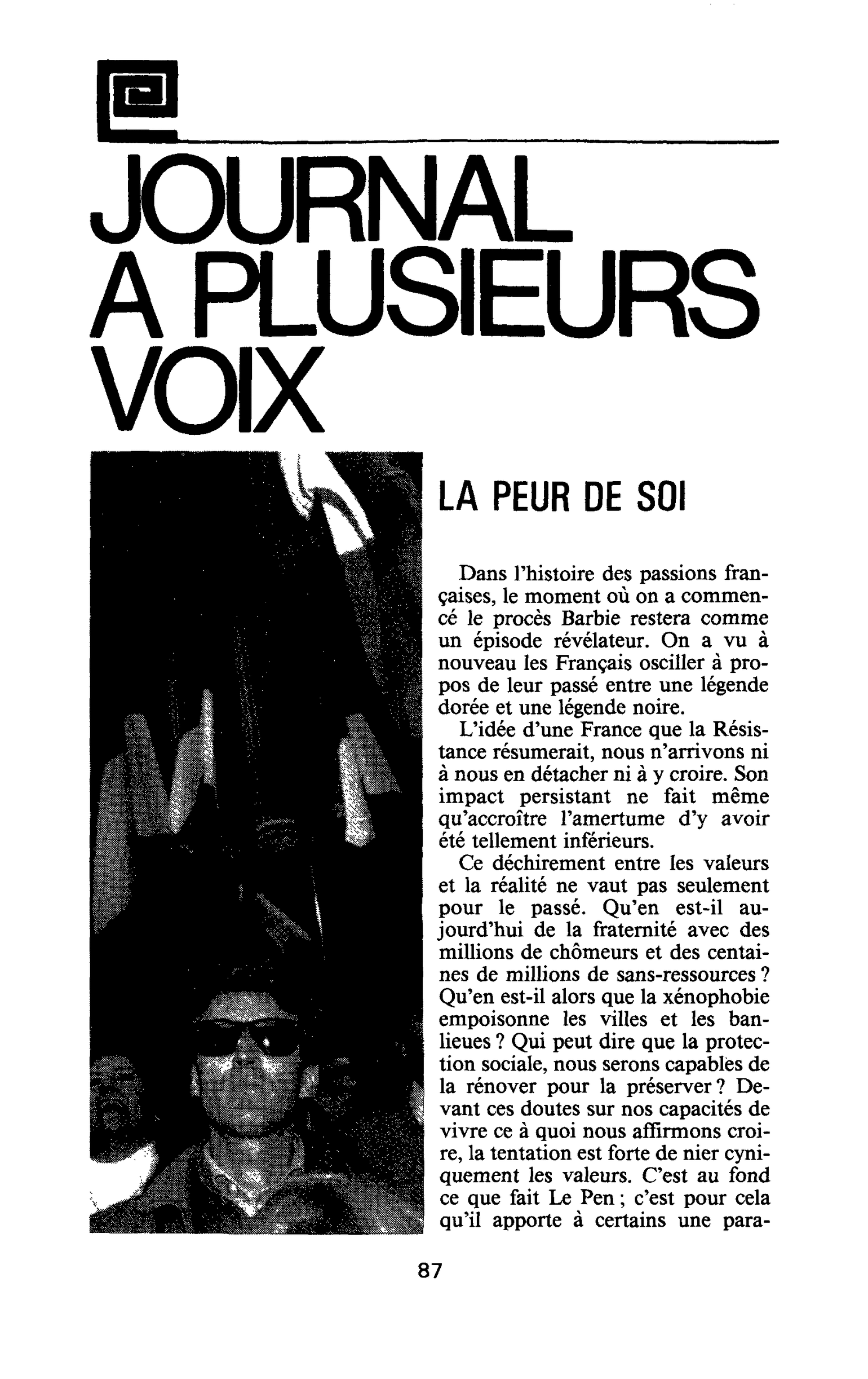 La peur de soi