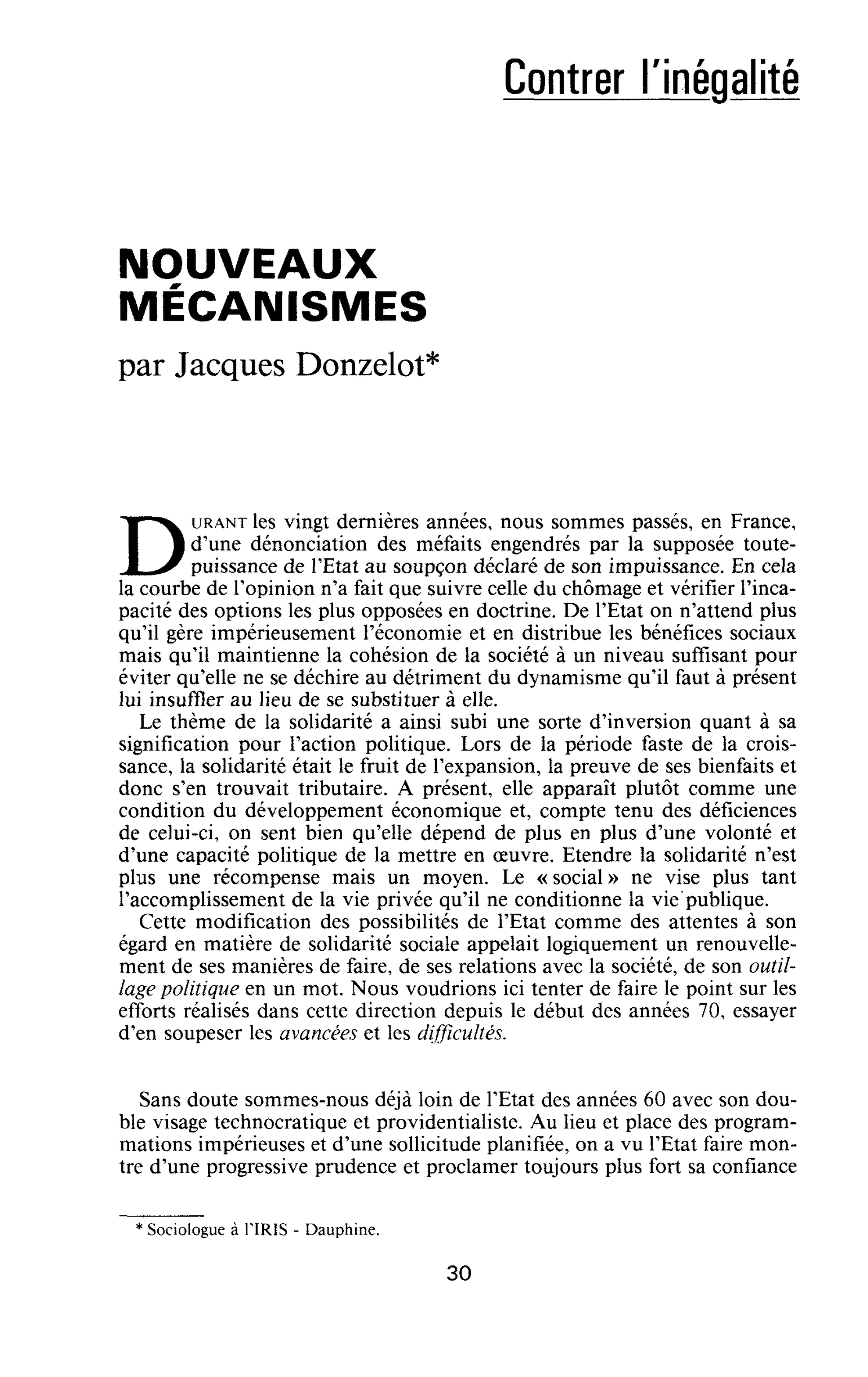 Nouveaux mécanismes