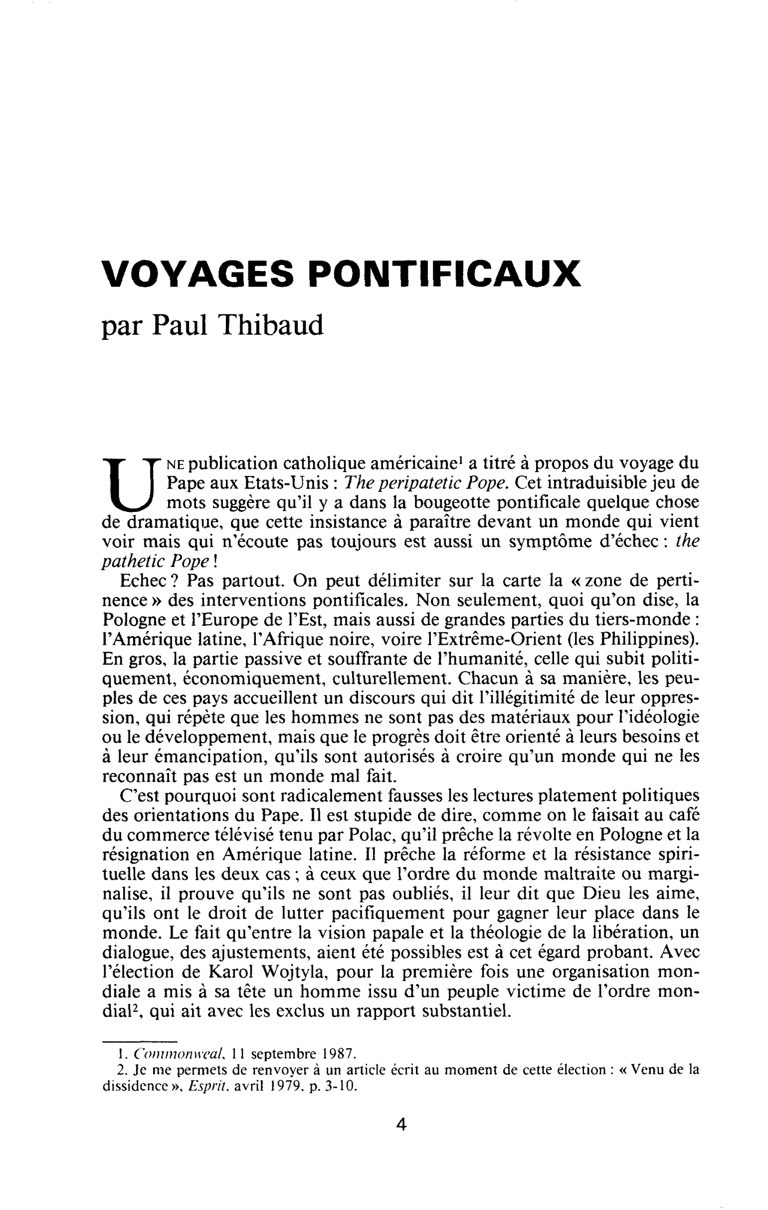 Voyages pontificaux