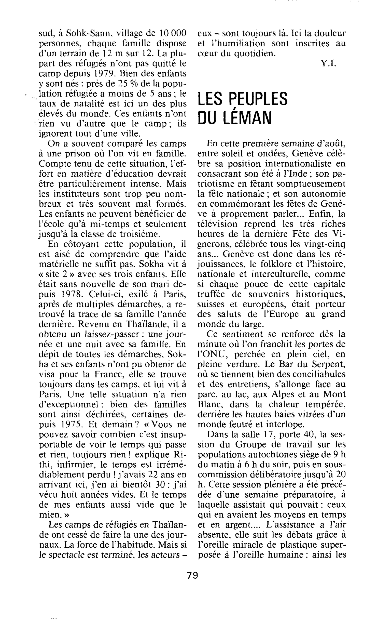 Les peuples du Léman