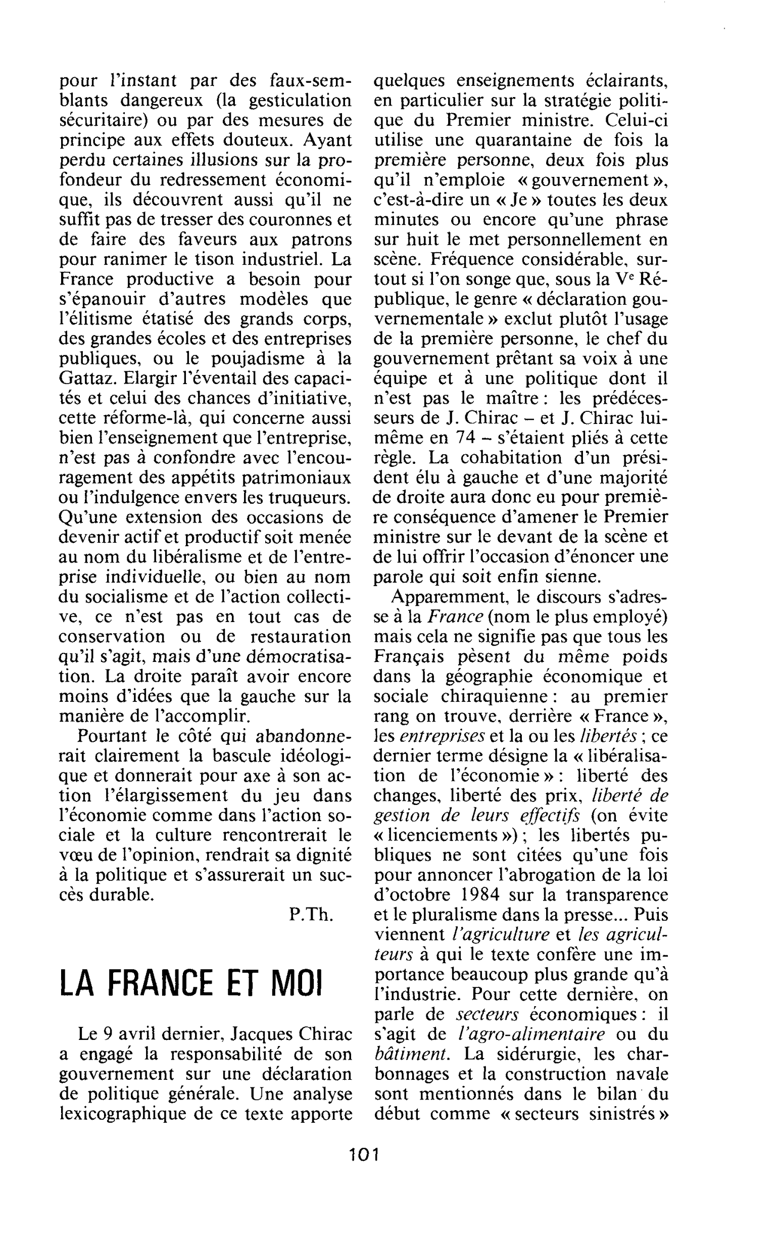 La France et moi