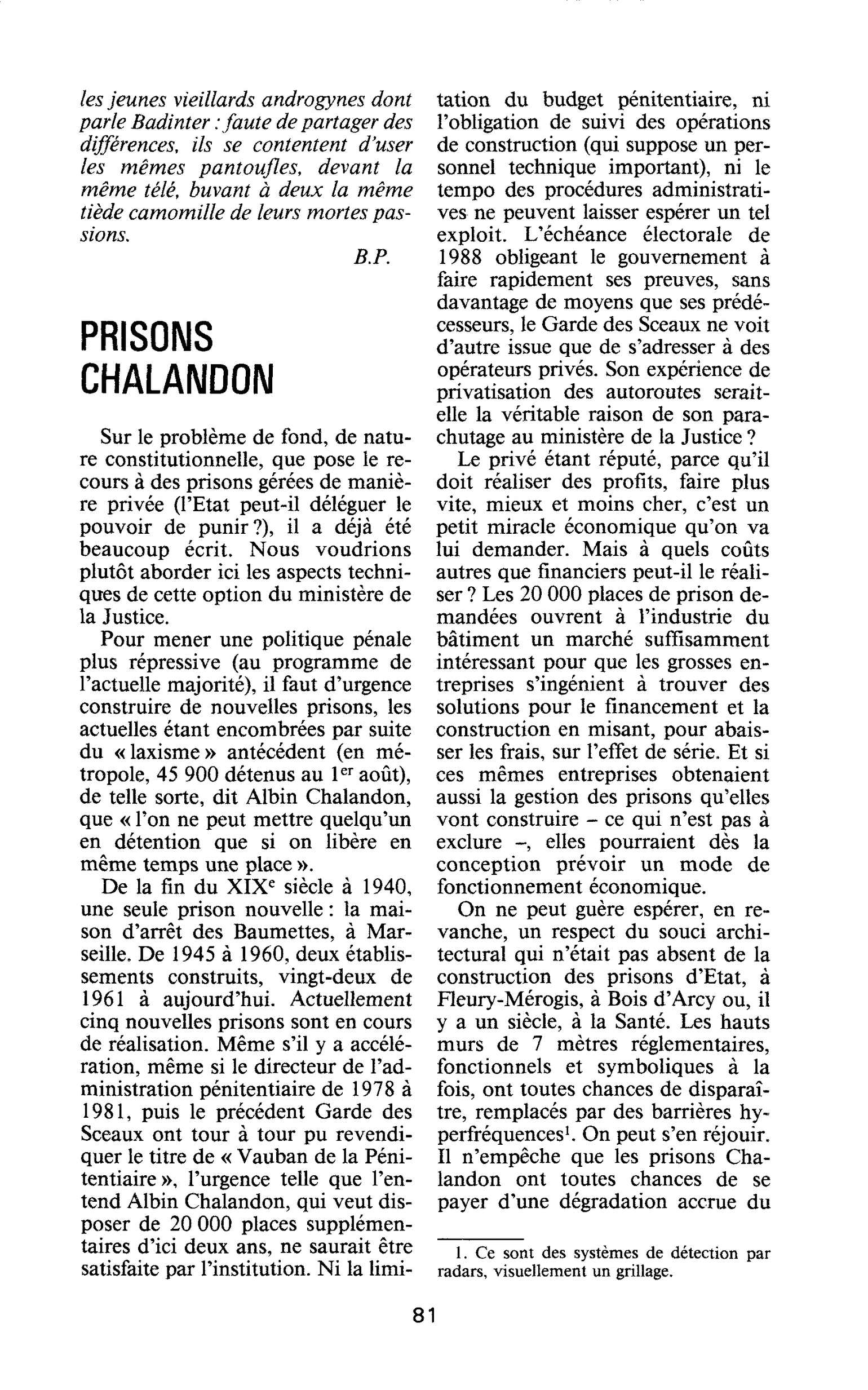 Prisons chalandon
