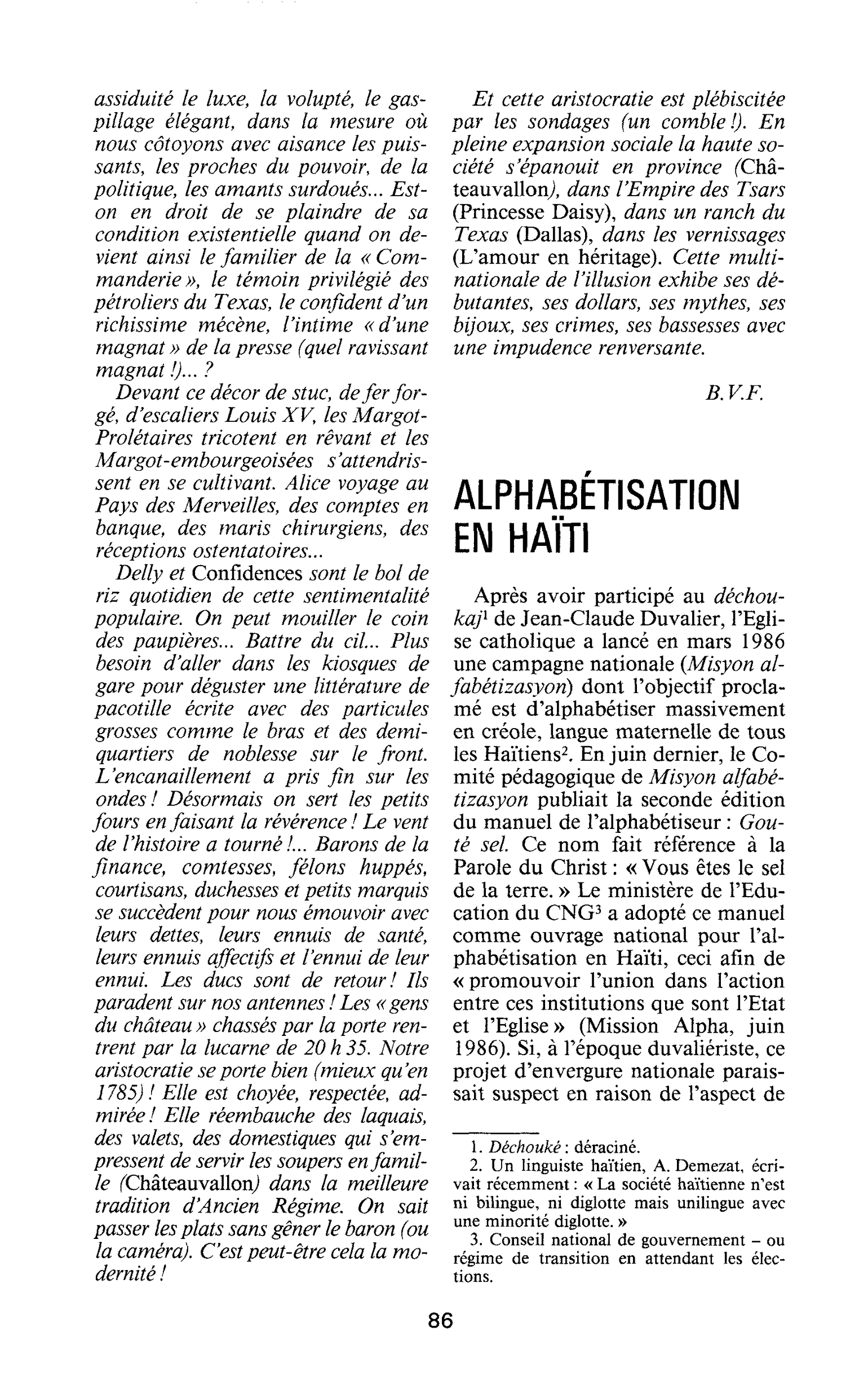 Alphabétisation en Haïti