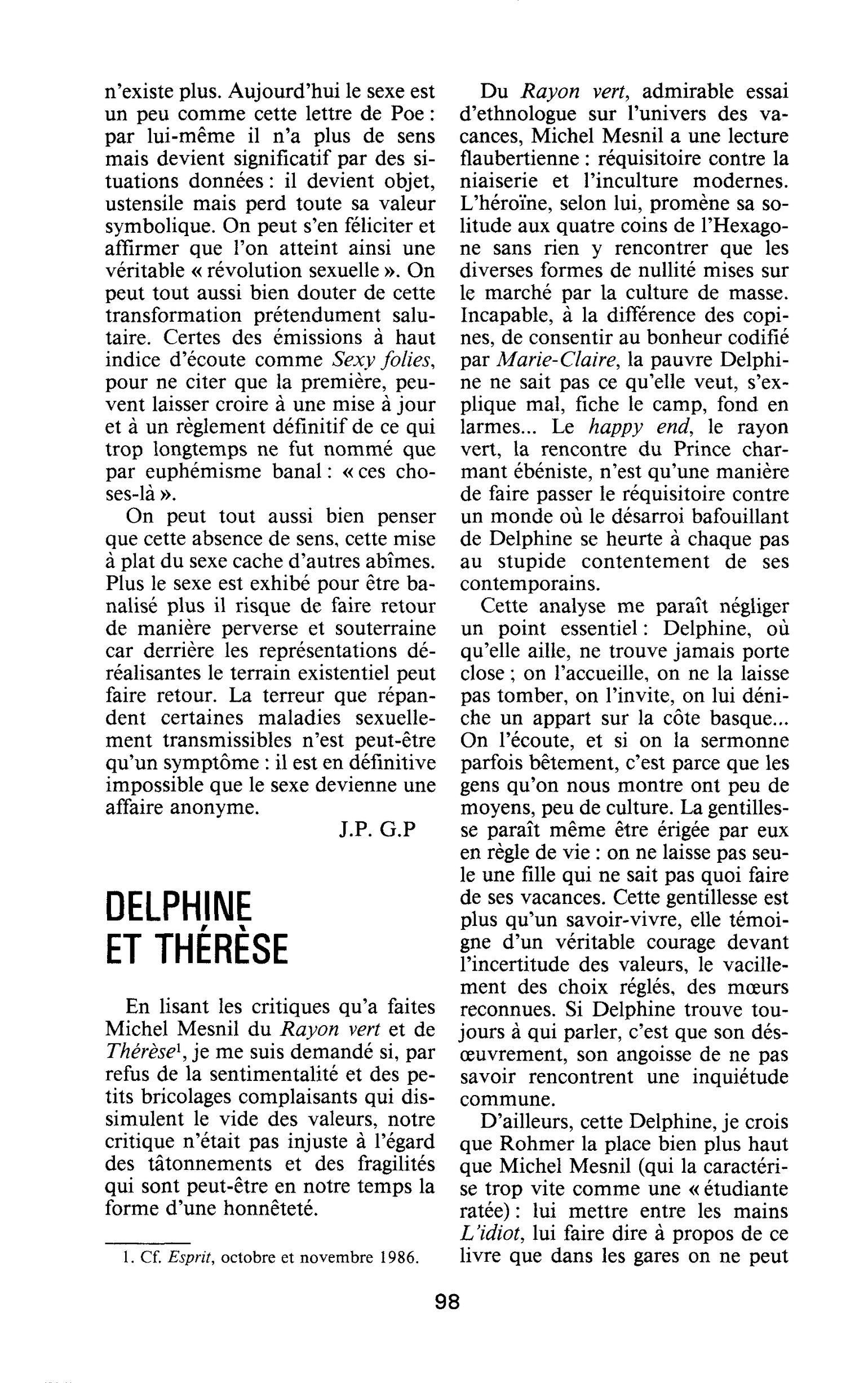 Delphine et Thérèse