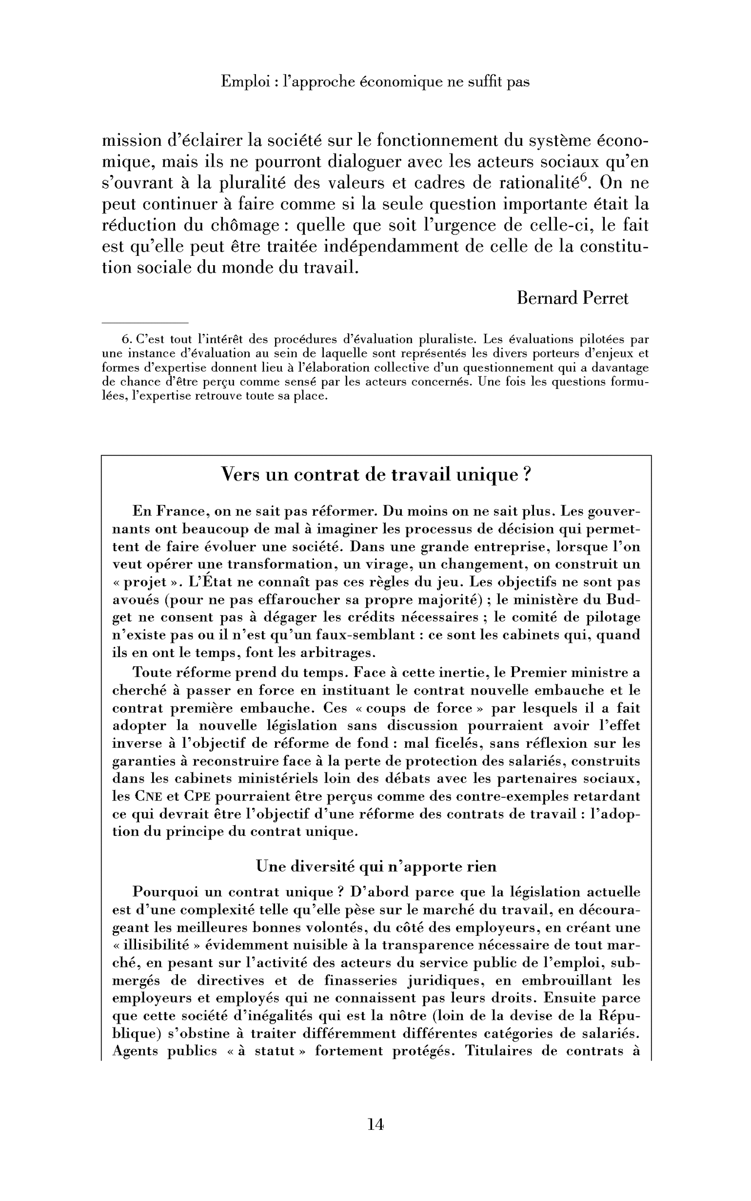 Encadré : Vers un contrat de travail unique ?
