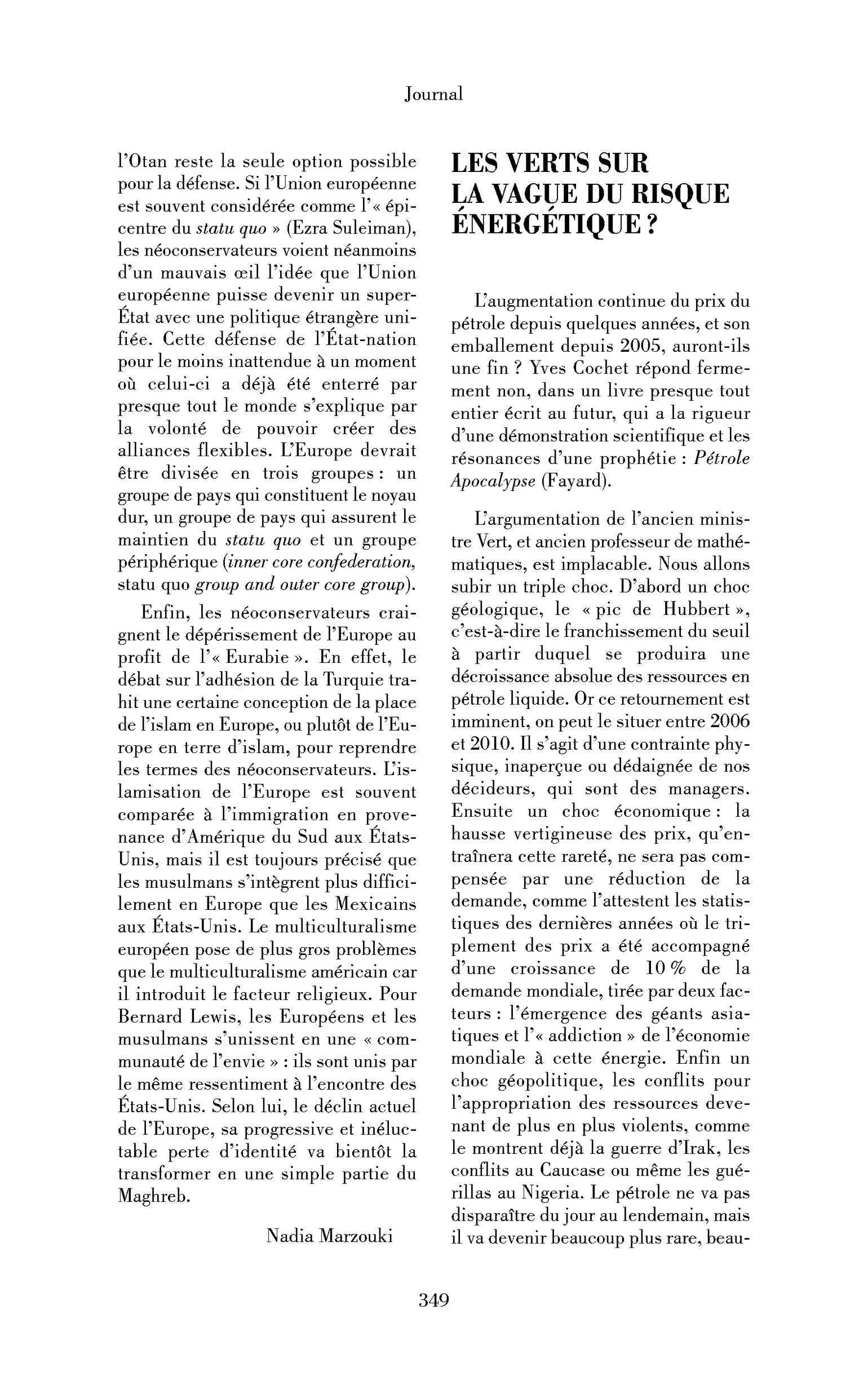 Les Verts sur la vague du risque énergétique ?