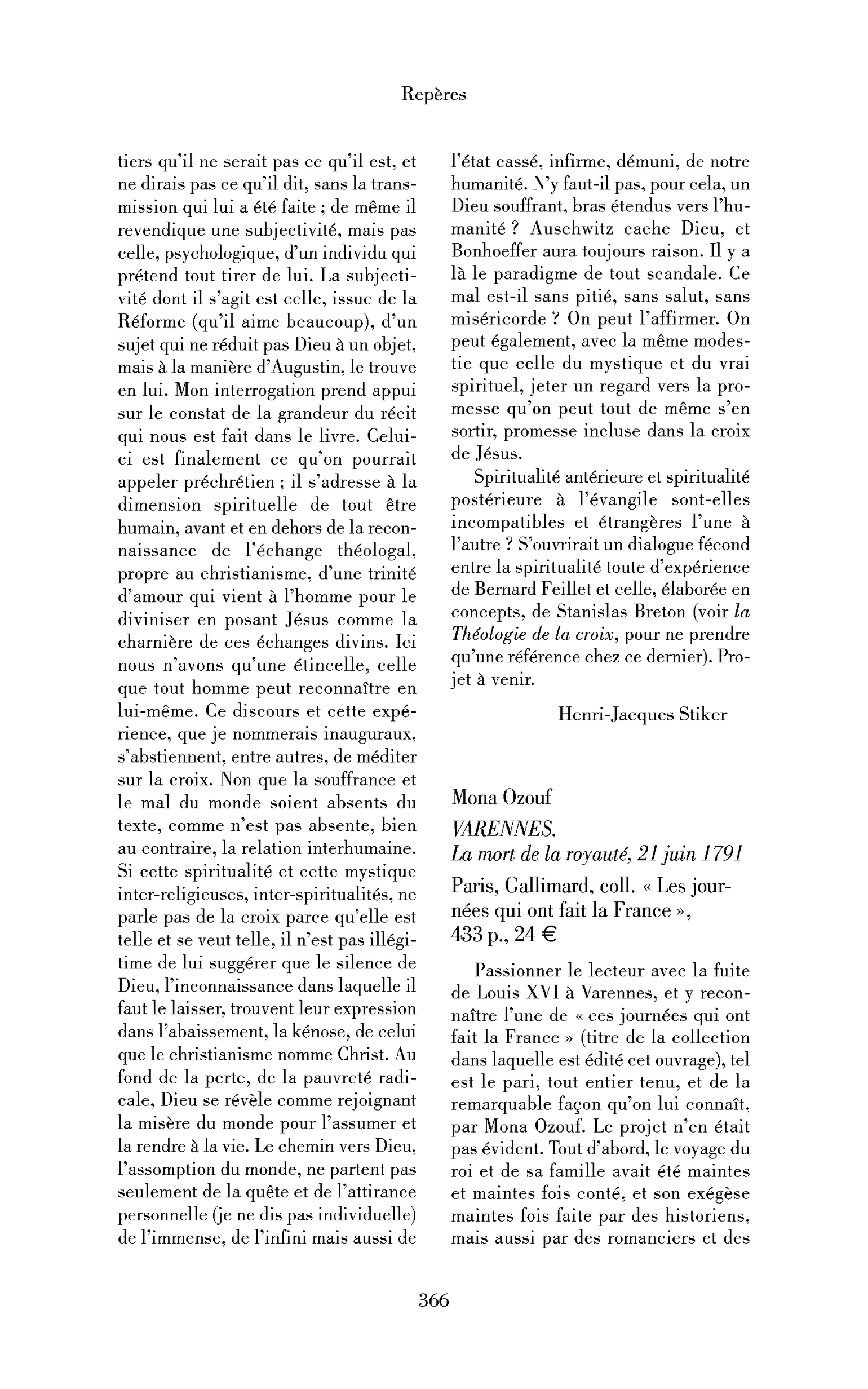 Mona Ozouf : Varennes. La mort de la royauté, 21 juin 1791