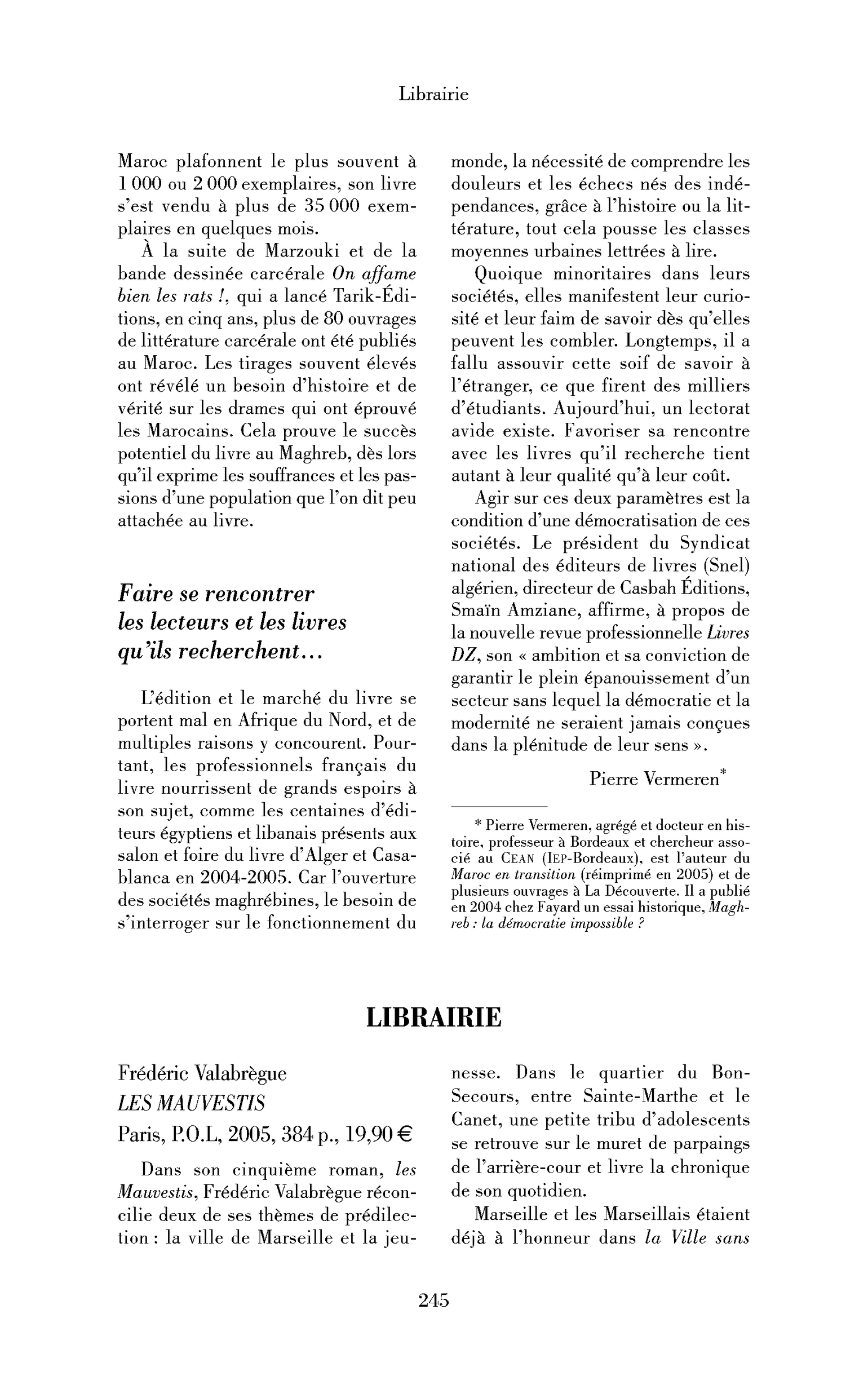 Frédéric Valabrègue: les Mauvestis