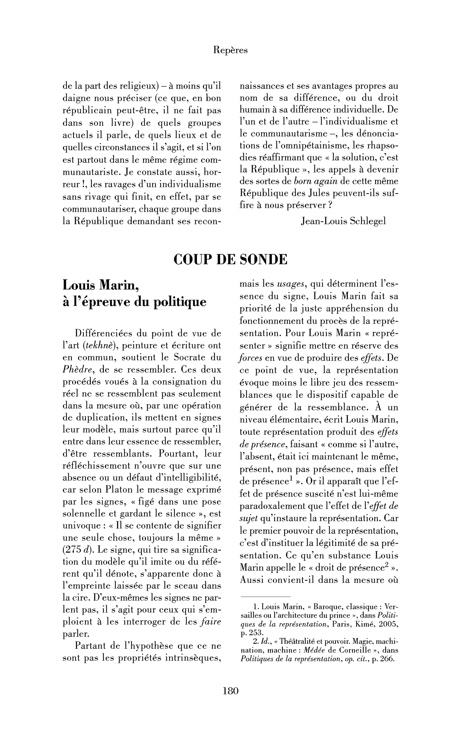 Louis Marin, à l’épreuve du politique