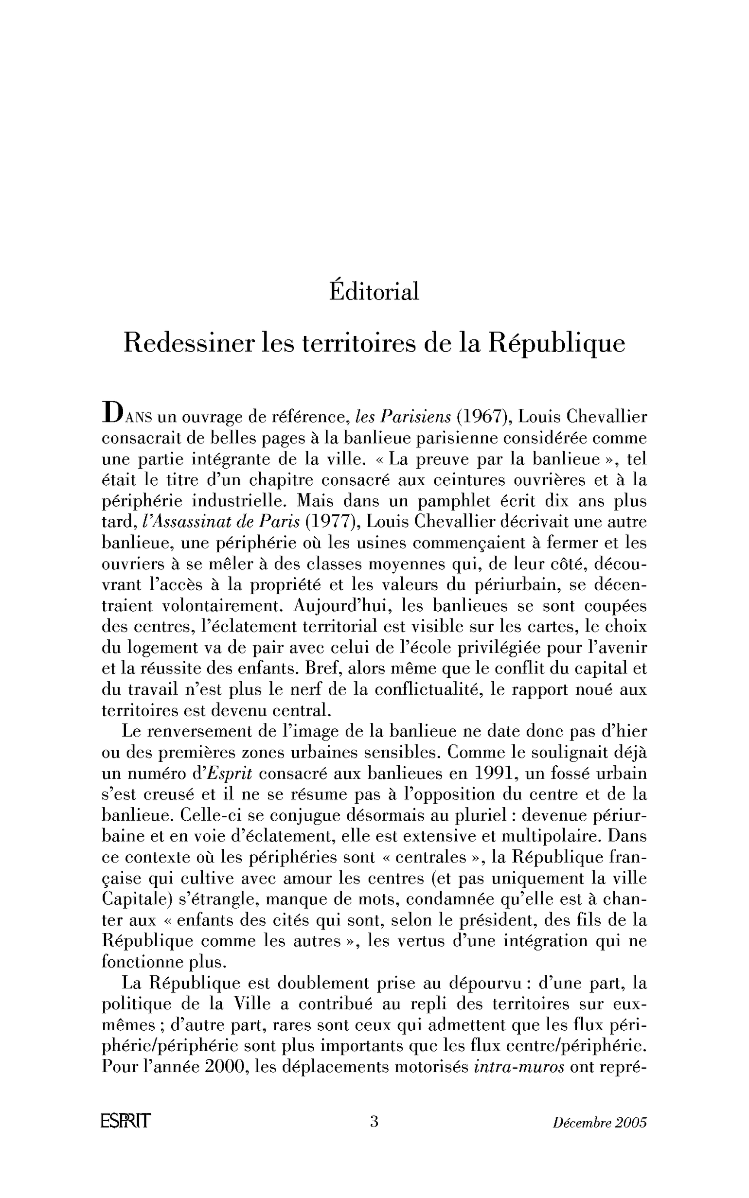 Redessiner les territoires de la République