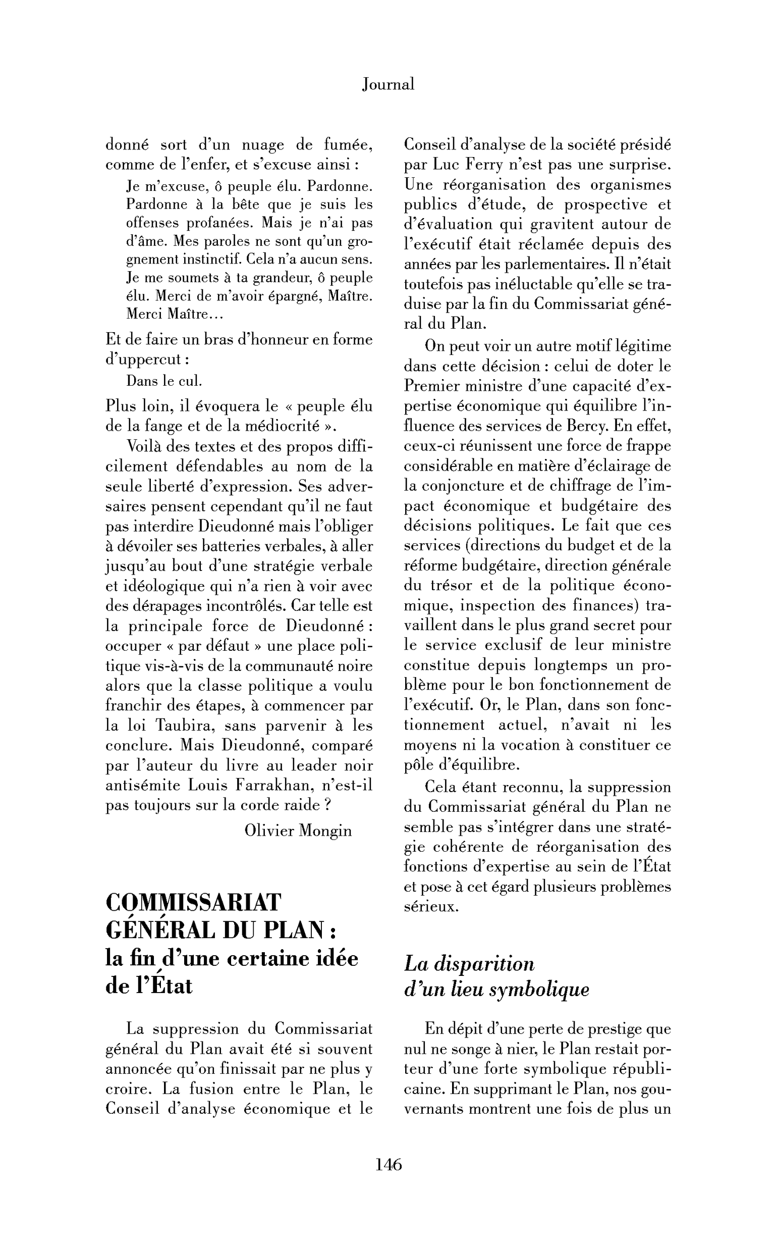 Commissariat général du Plan : la fin d’une certaine idée de l’État