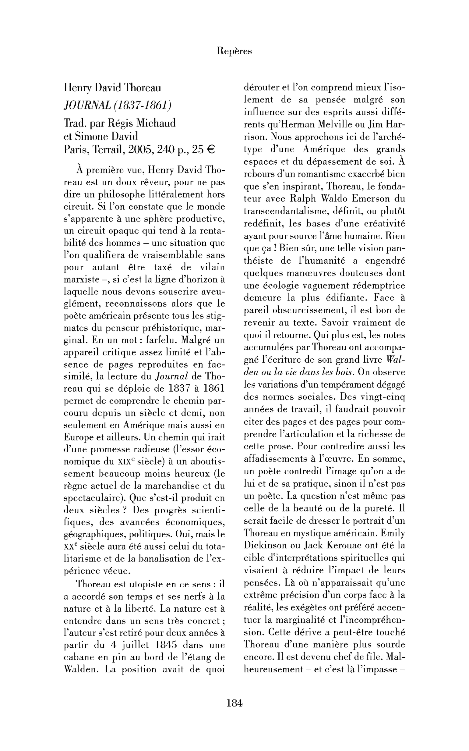 Henry David Thoreau: Journal (1937-1861)