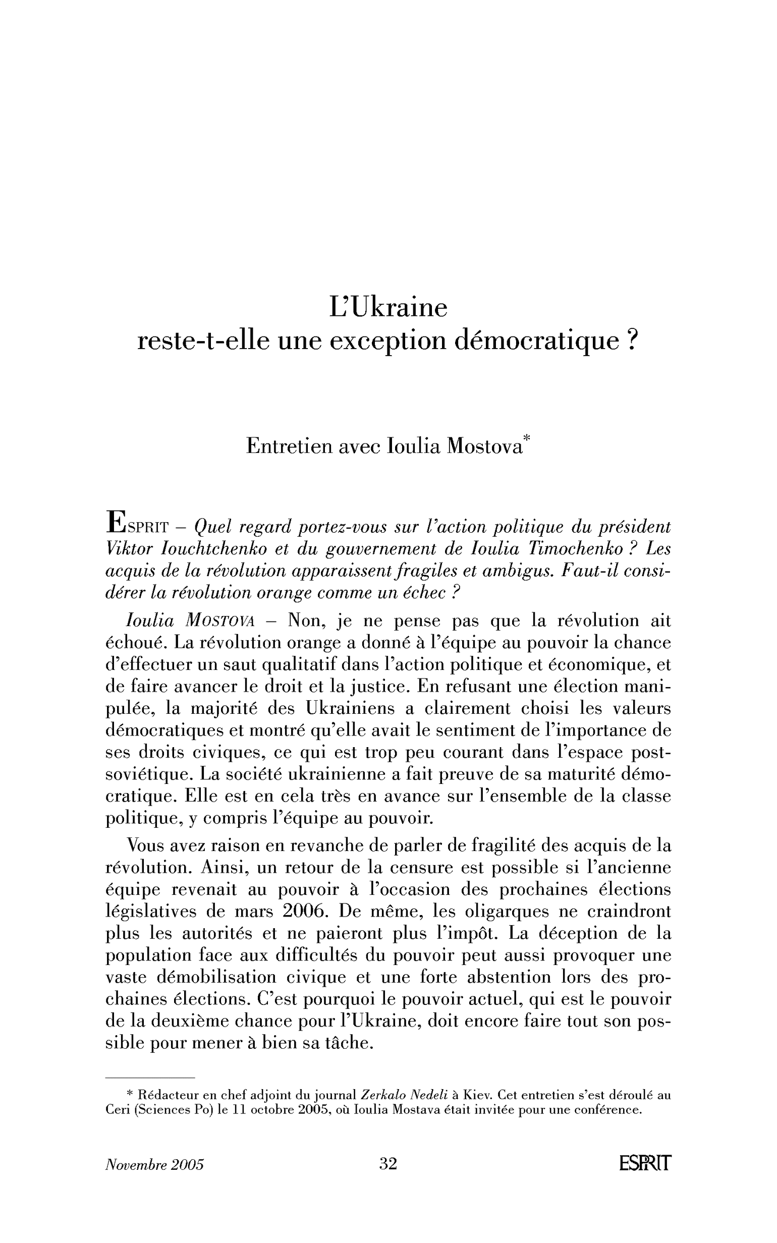 L’Ukraine reste-t-elle une exception démocratique ? (Entretien)