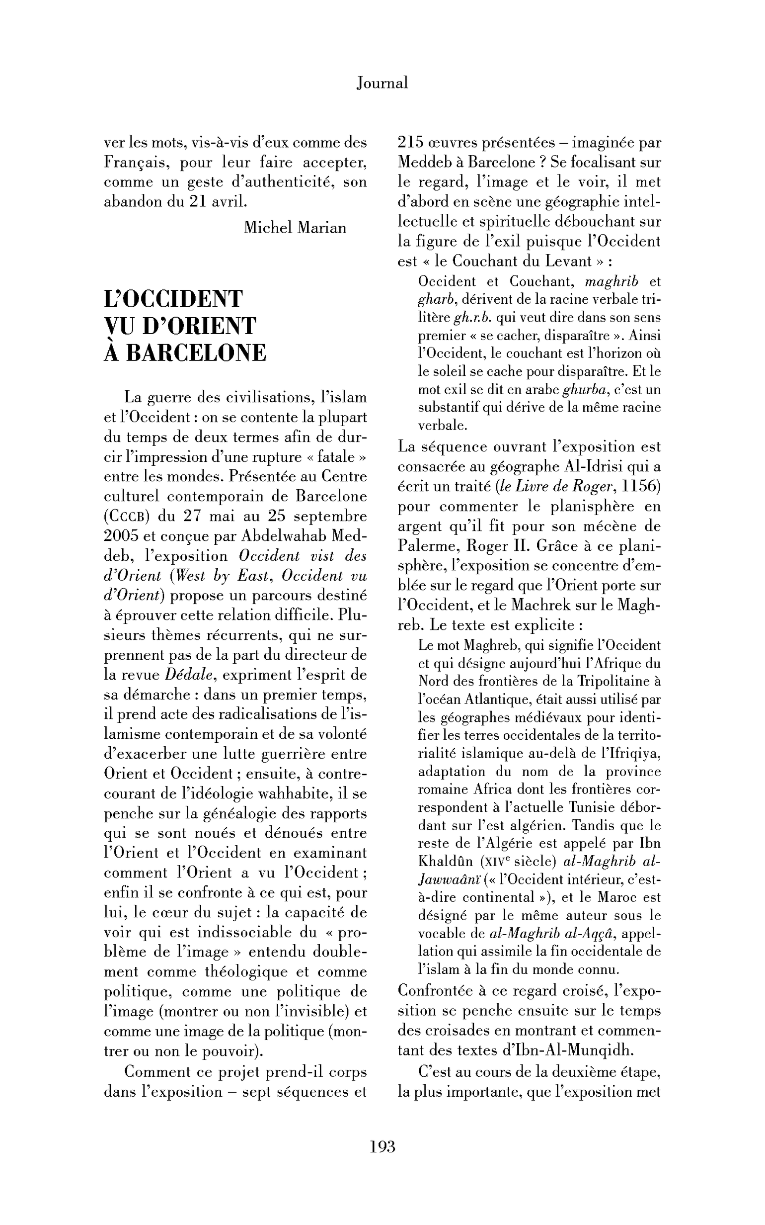 L’Occident vu d’Orient à Barcelone