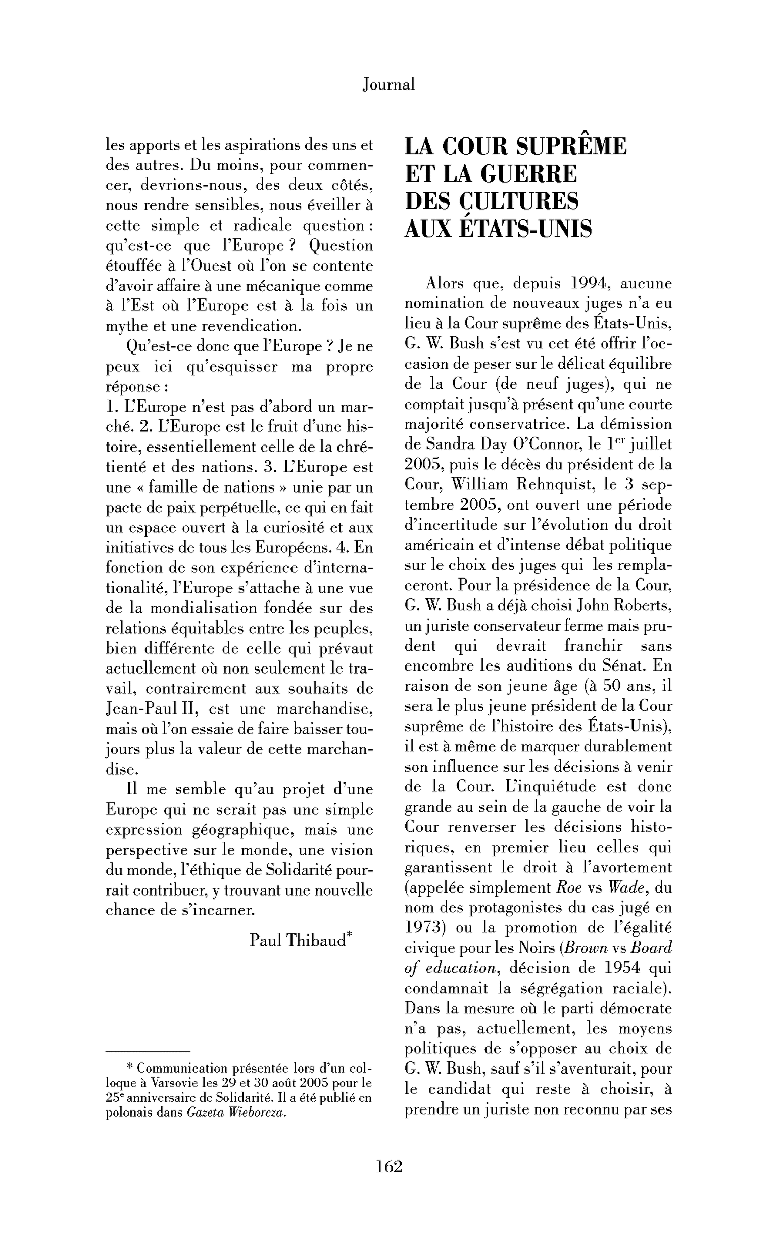 La Cour suprême et la guerre des cultures aux États-Unis