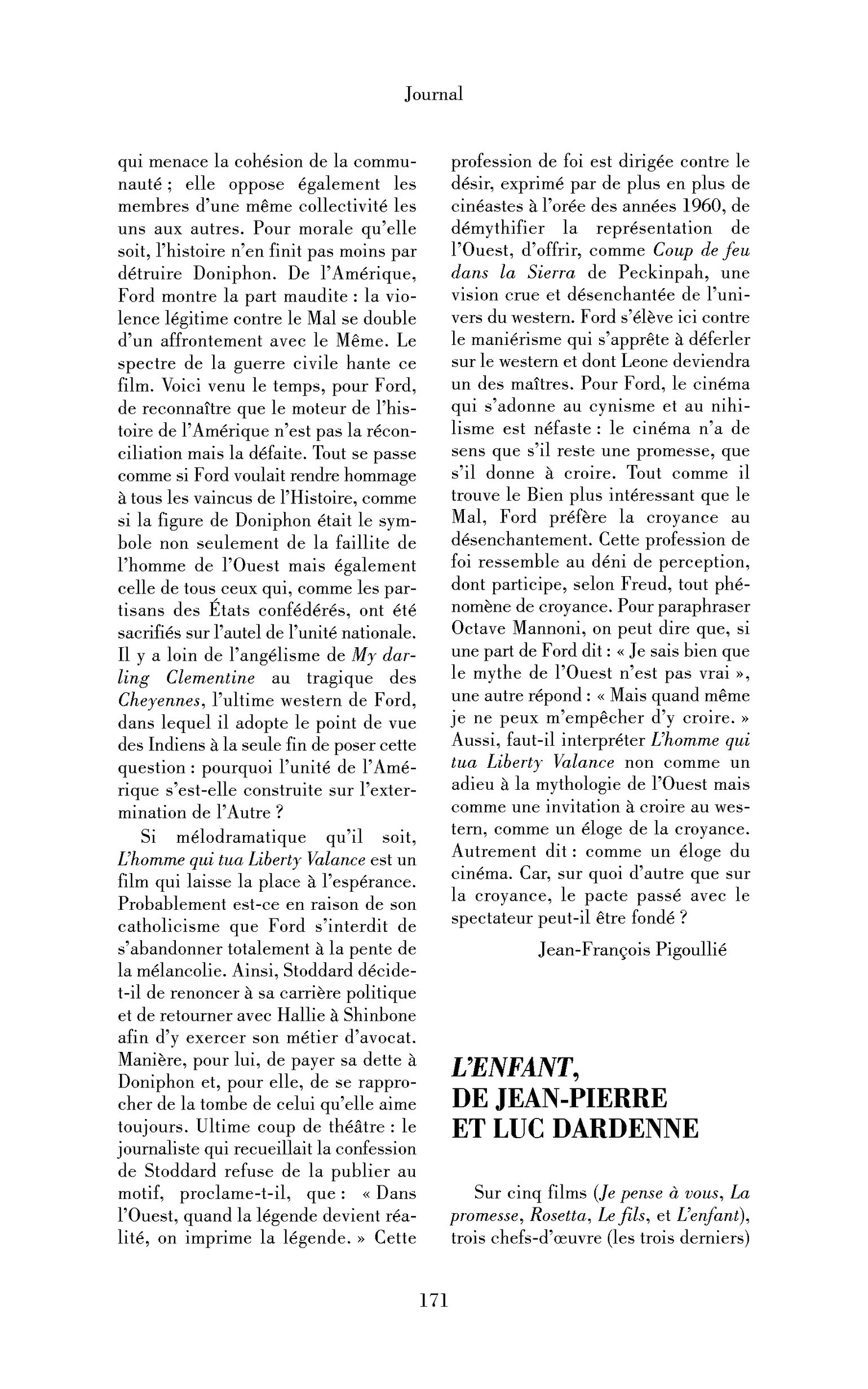 L’enfant, de Jean-Pierre et Luc Dardenne