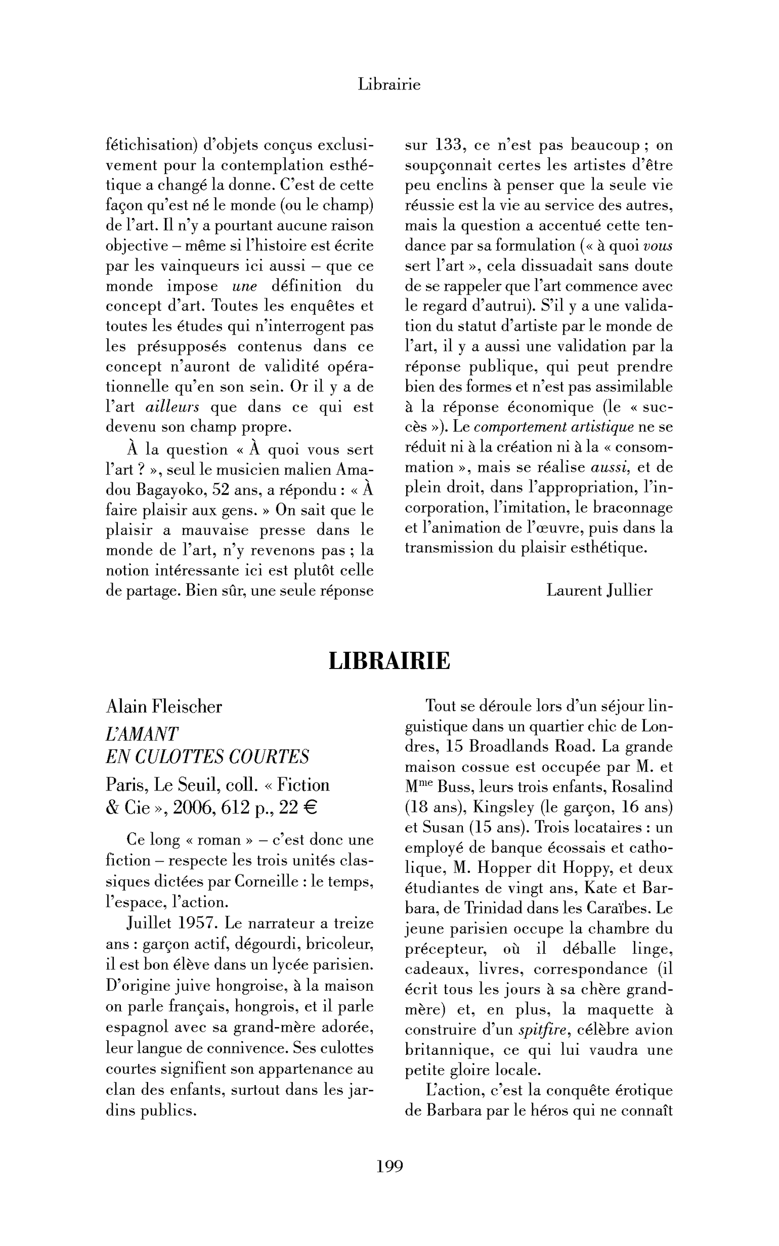 Alain Fleischer : l’Amant en culottes courtes