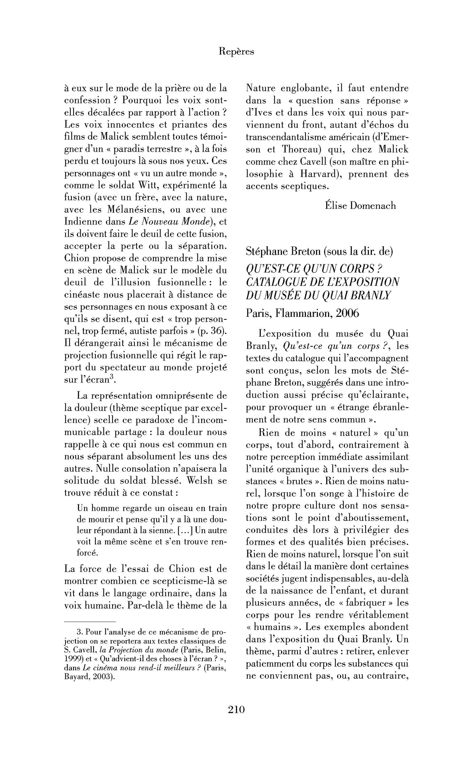 Stéphane Breton (sous la dir. de) : Qu’est-ce qu’un corps ? Catalogue de l’exposition du musée du Quai Branly