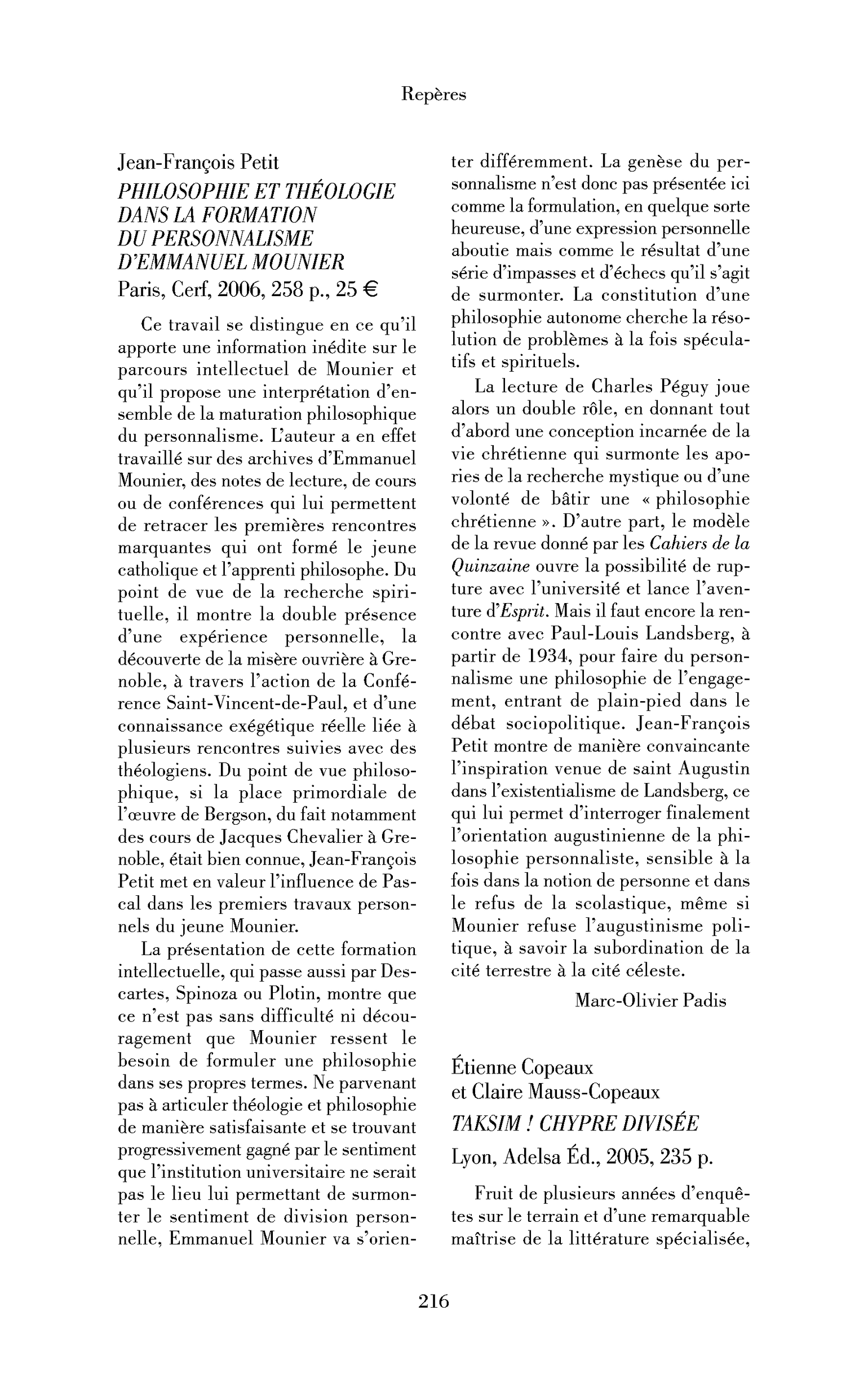 Étienne Copeaux et Claire Mauss-Copeaux : Taksim ! Chypre divisée