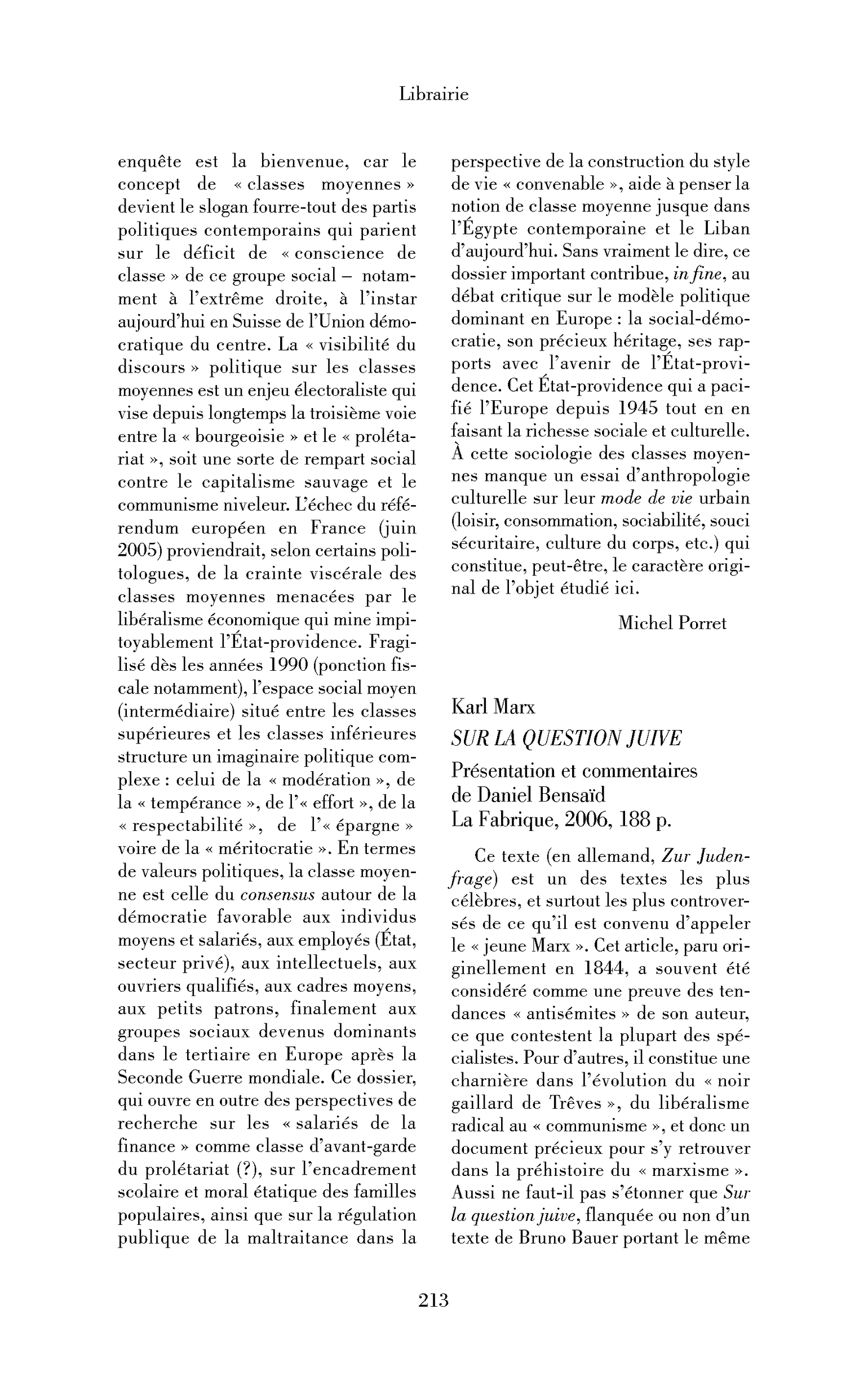 Karl Marx: Sur la question juive