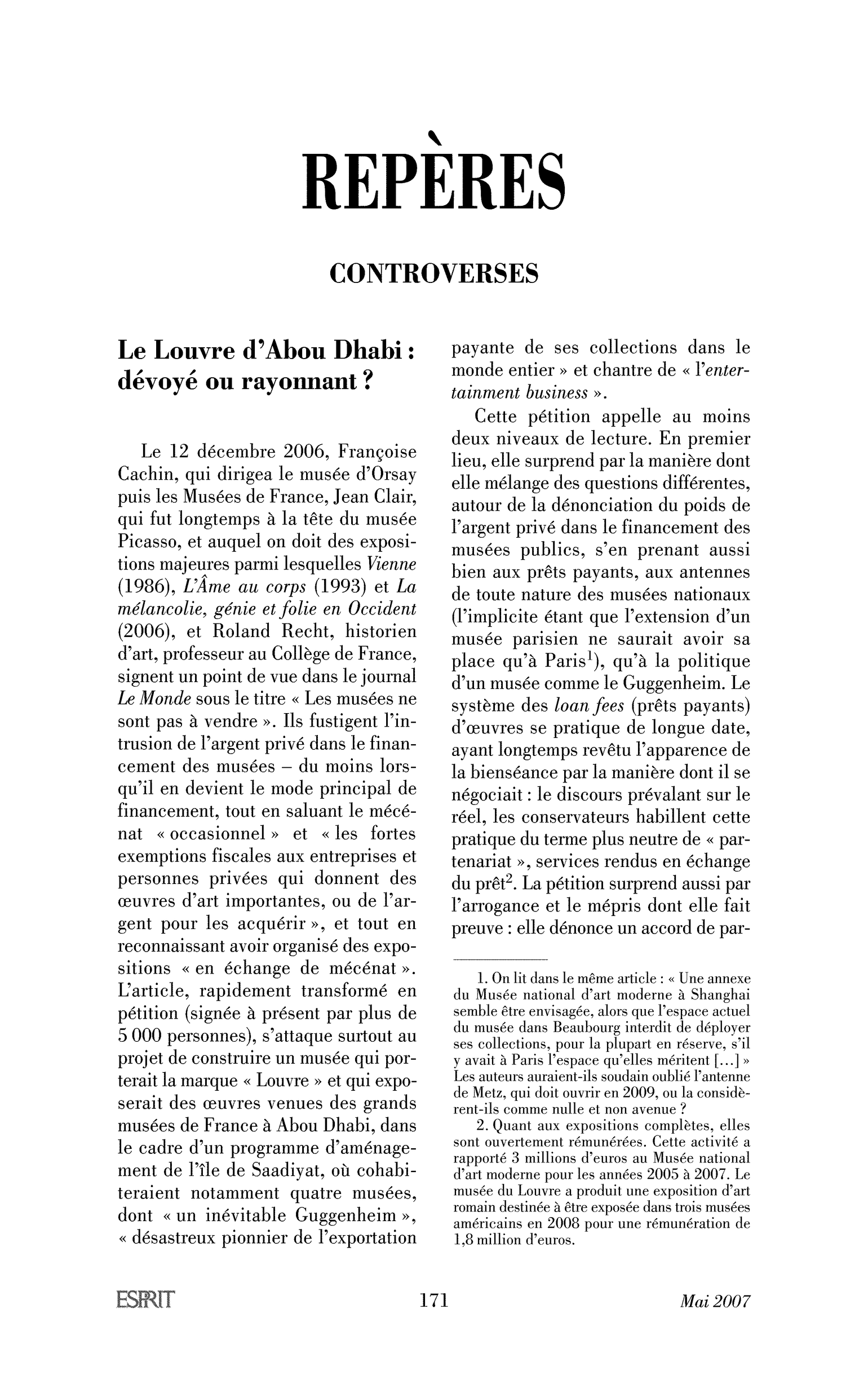 Le Louvre à Abou Dhabi : dévoyé ou rayonnant ?
