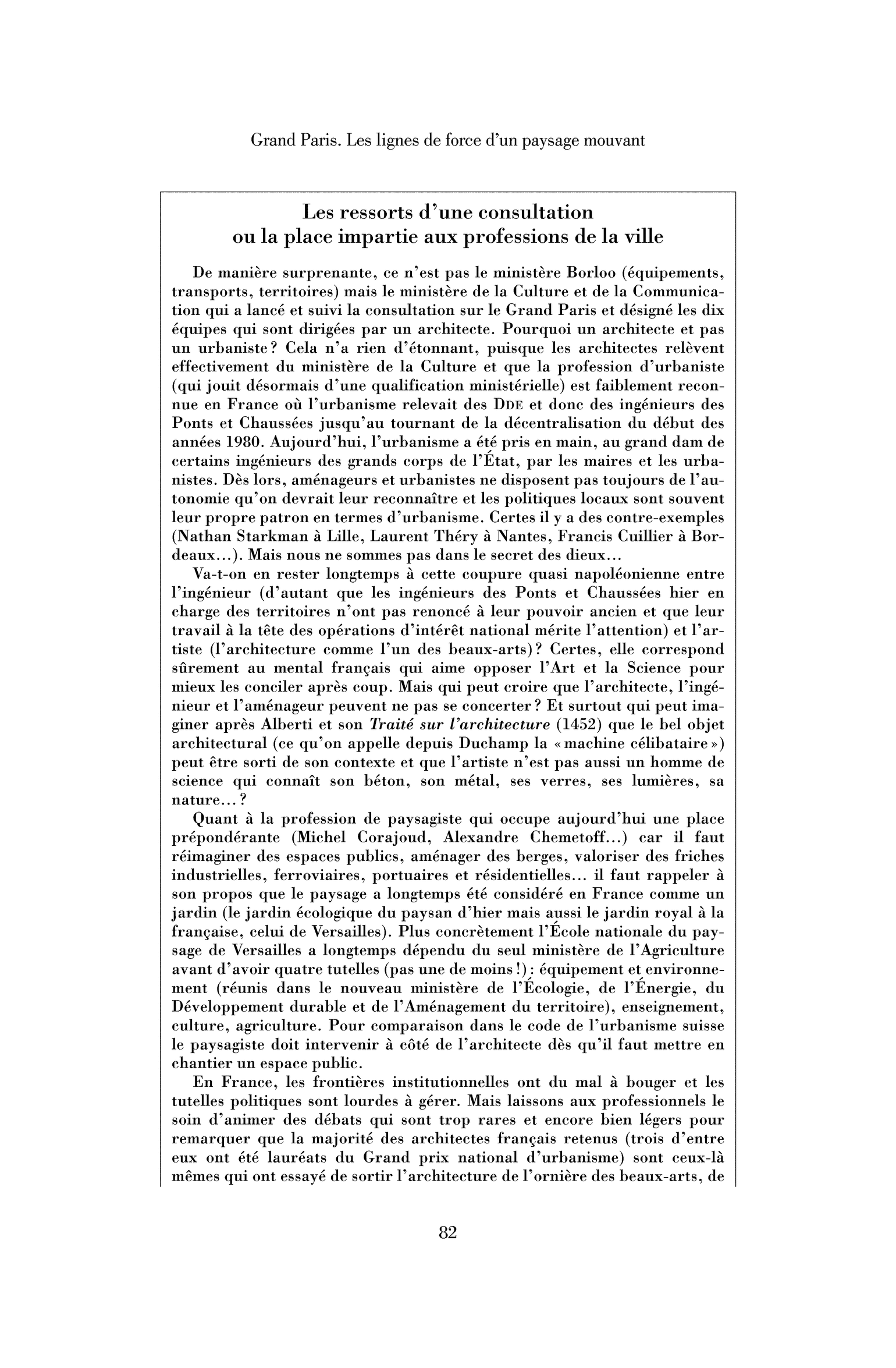 Encadré : Les ressorts d’une consultation ou la place impartie aux professions de la ville