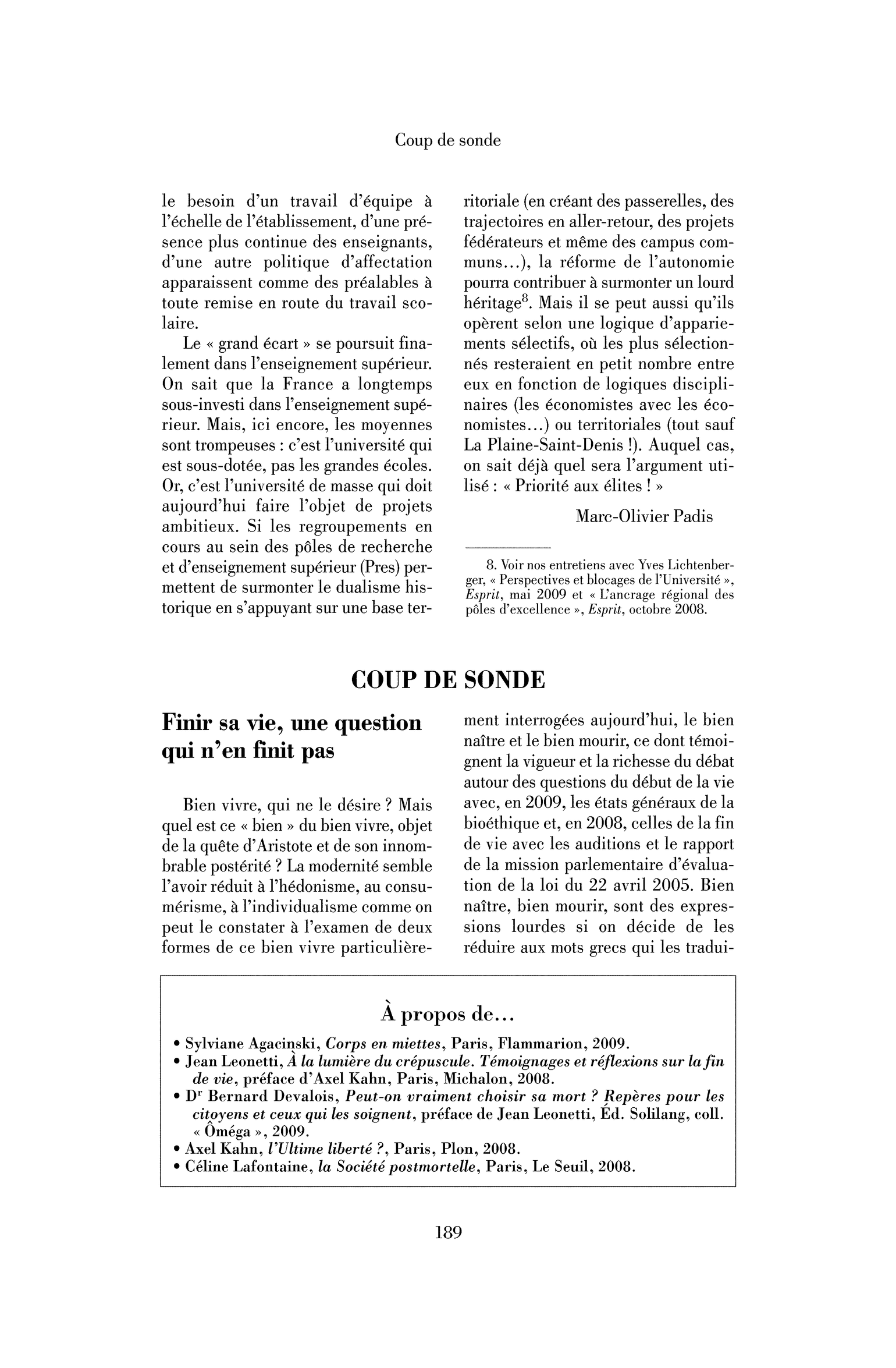 Finir sa vie, une question qui n’en finit pas