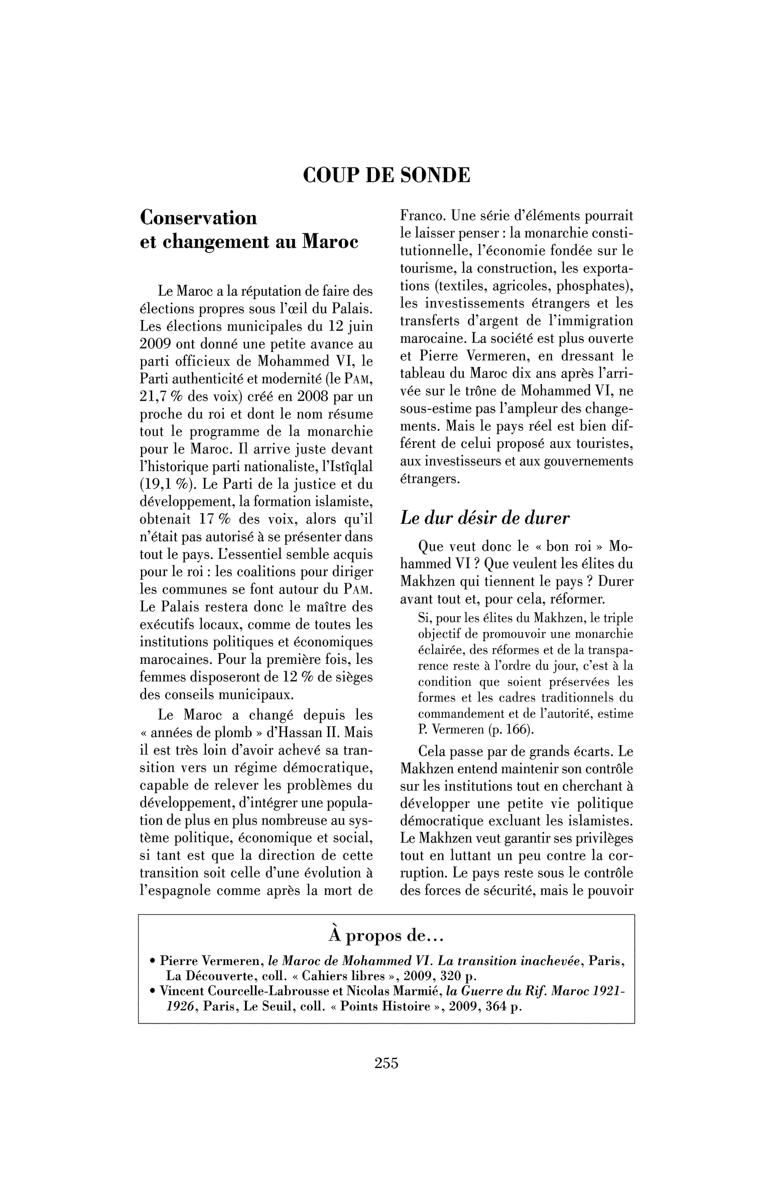 Conservation et changement au Maroc