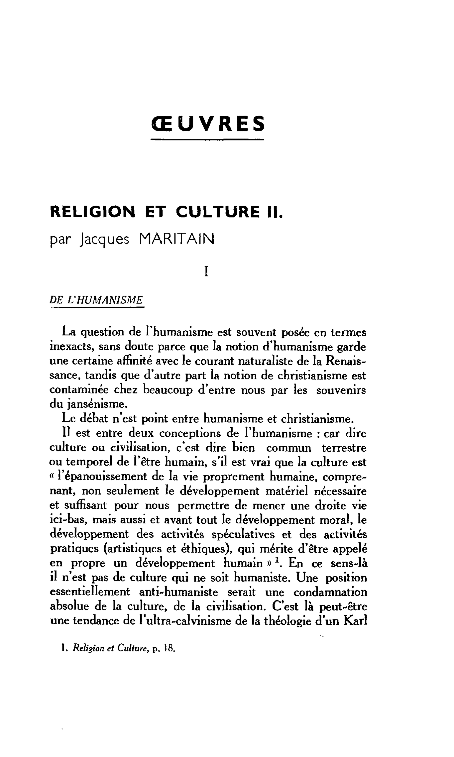 RELIGION ET CULTURE II
