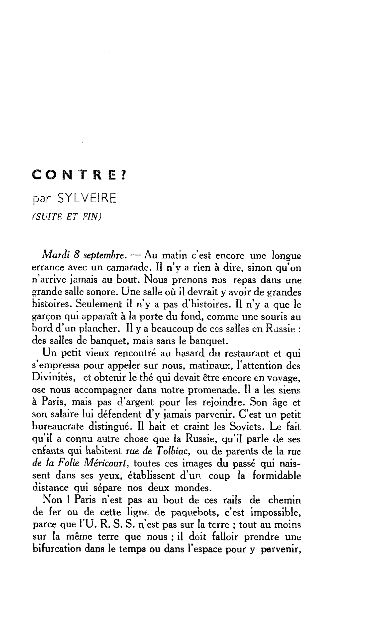 CONTRE ?