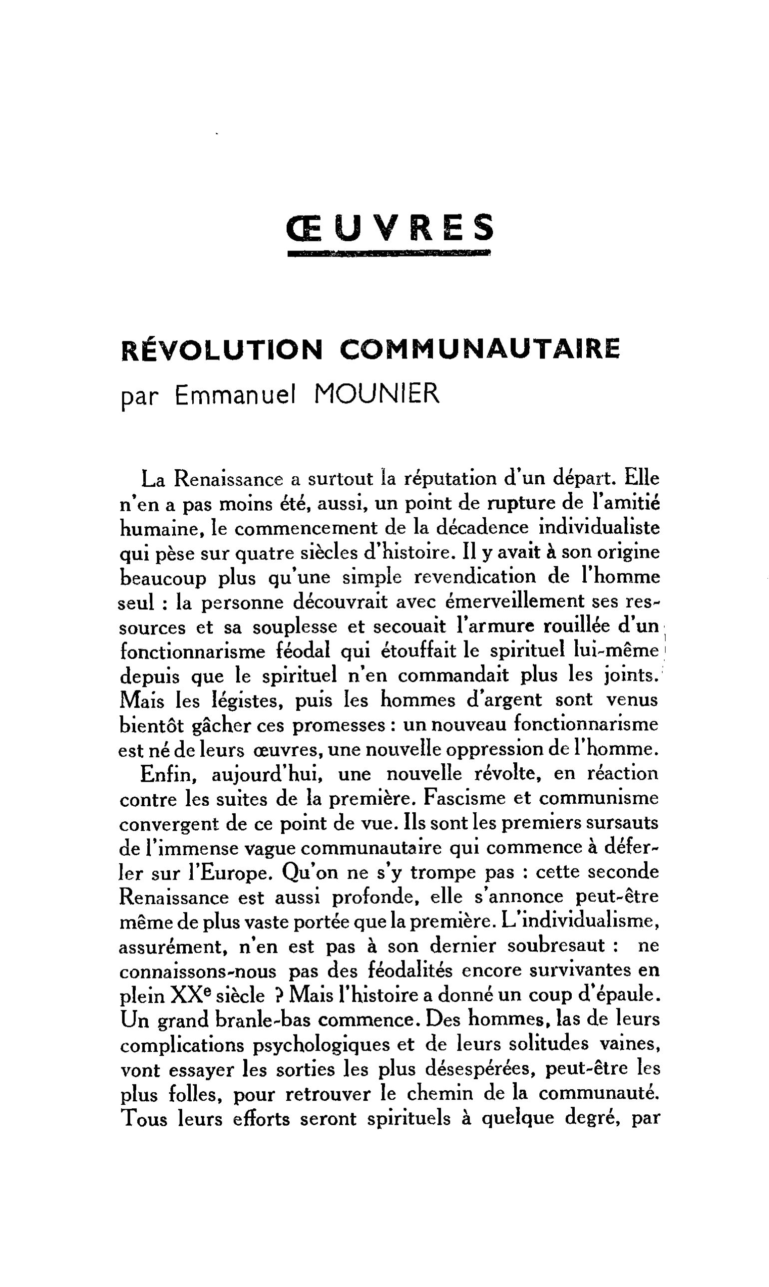 RÉVOLUTION COMMUNAUTAIRE