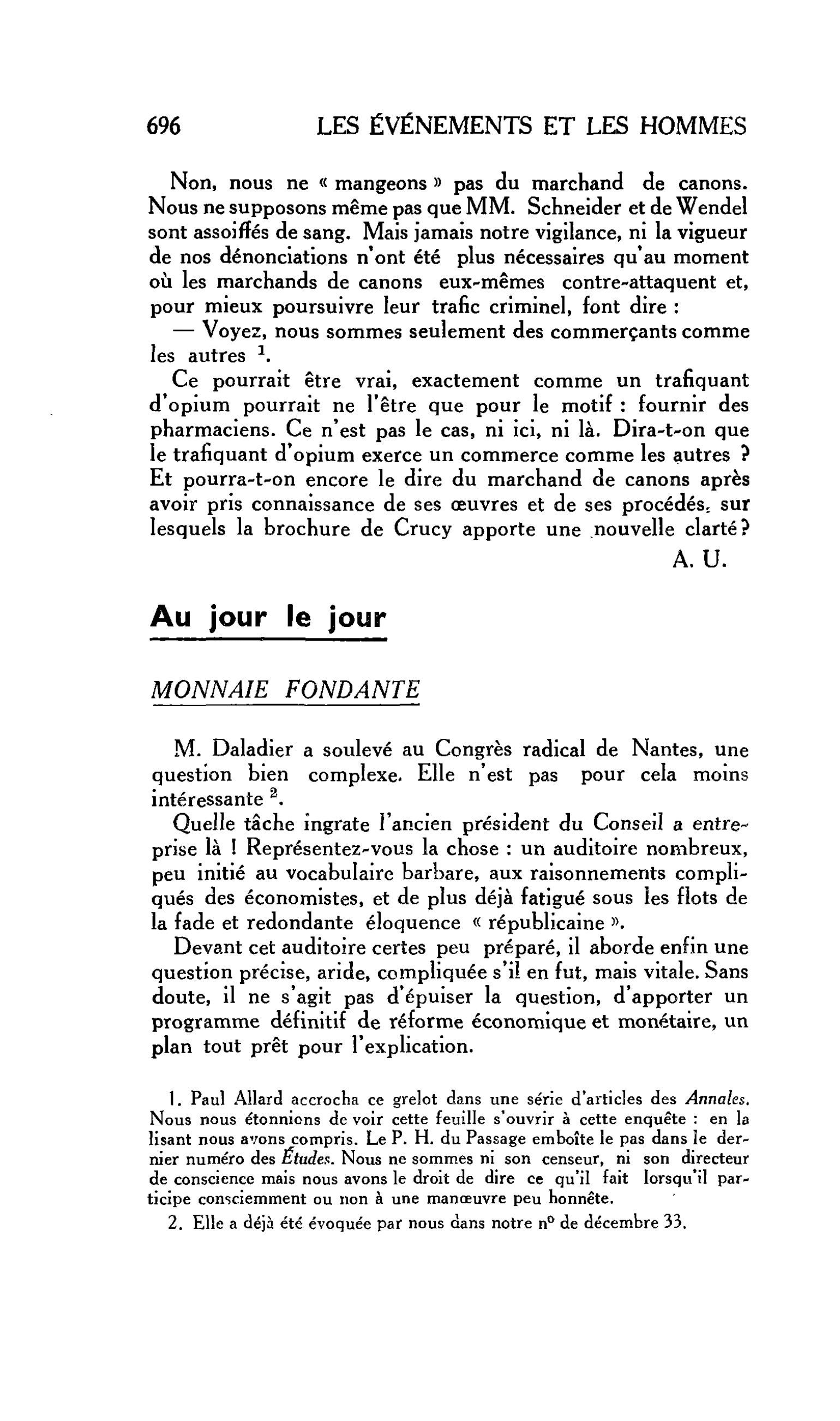 LA CITE : Au jour le jour