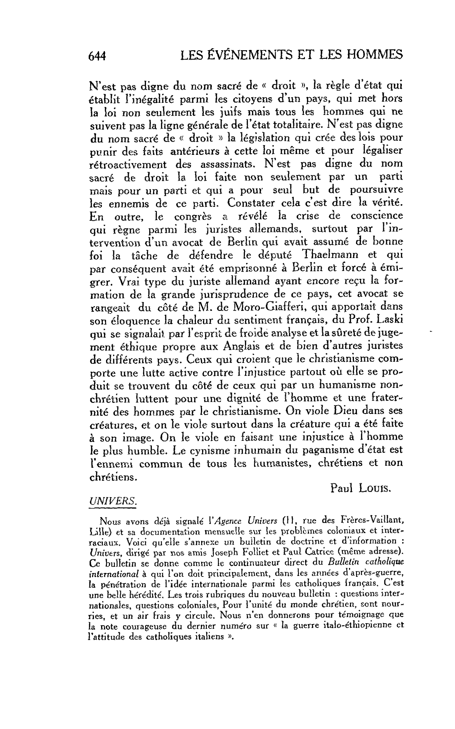 LA CITÉ : UNIVERS