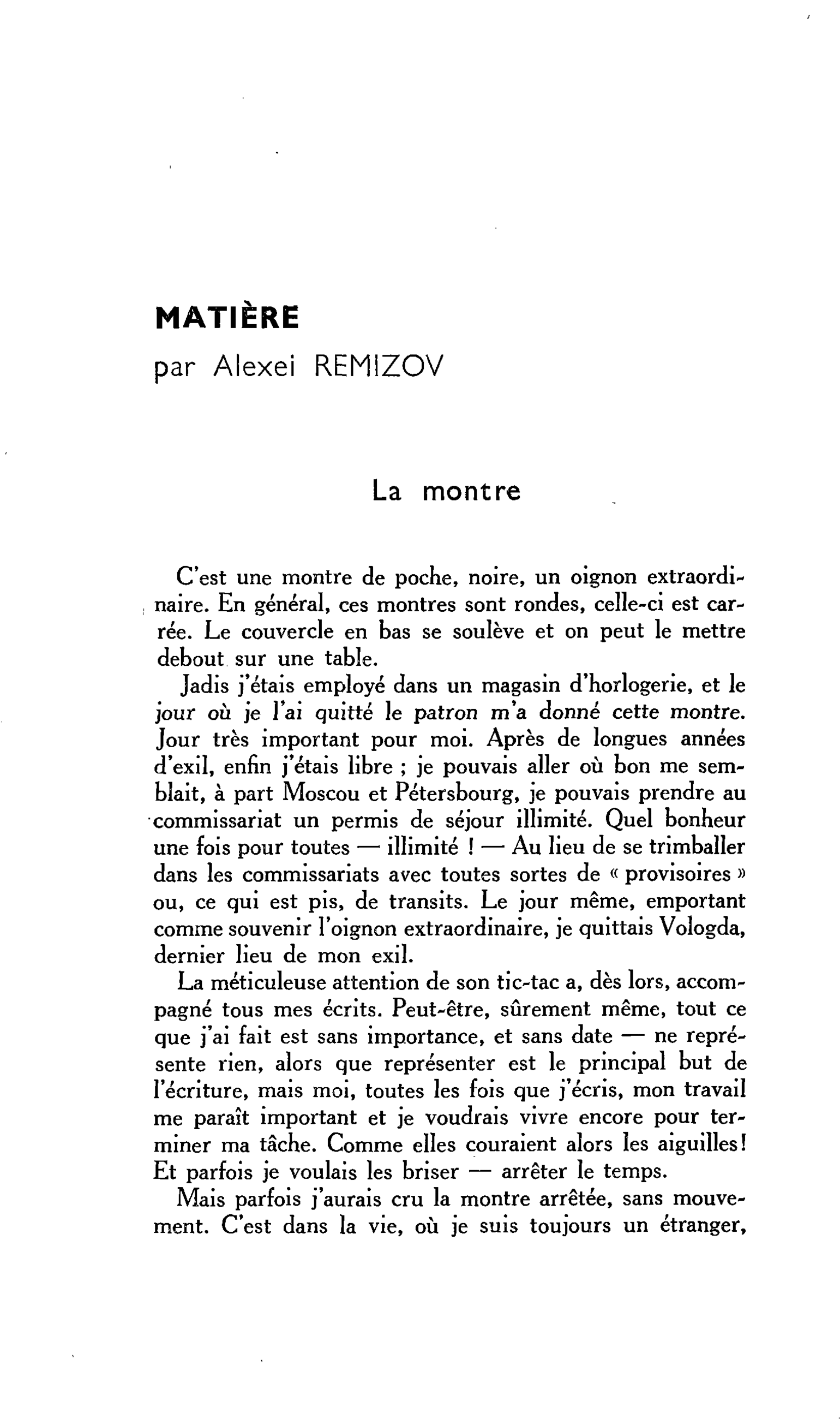 MATIÈRE