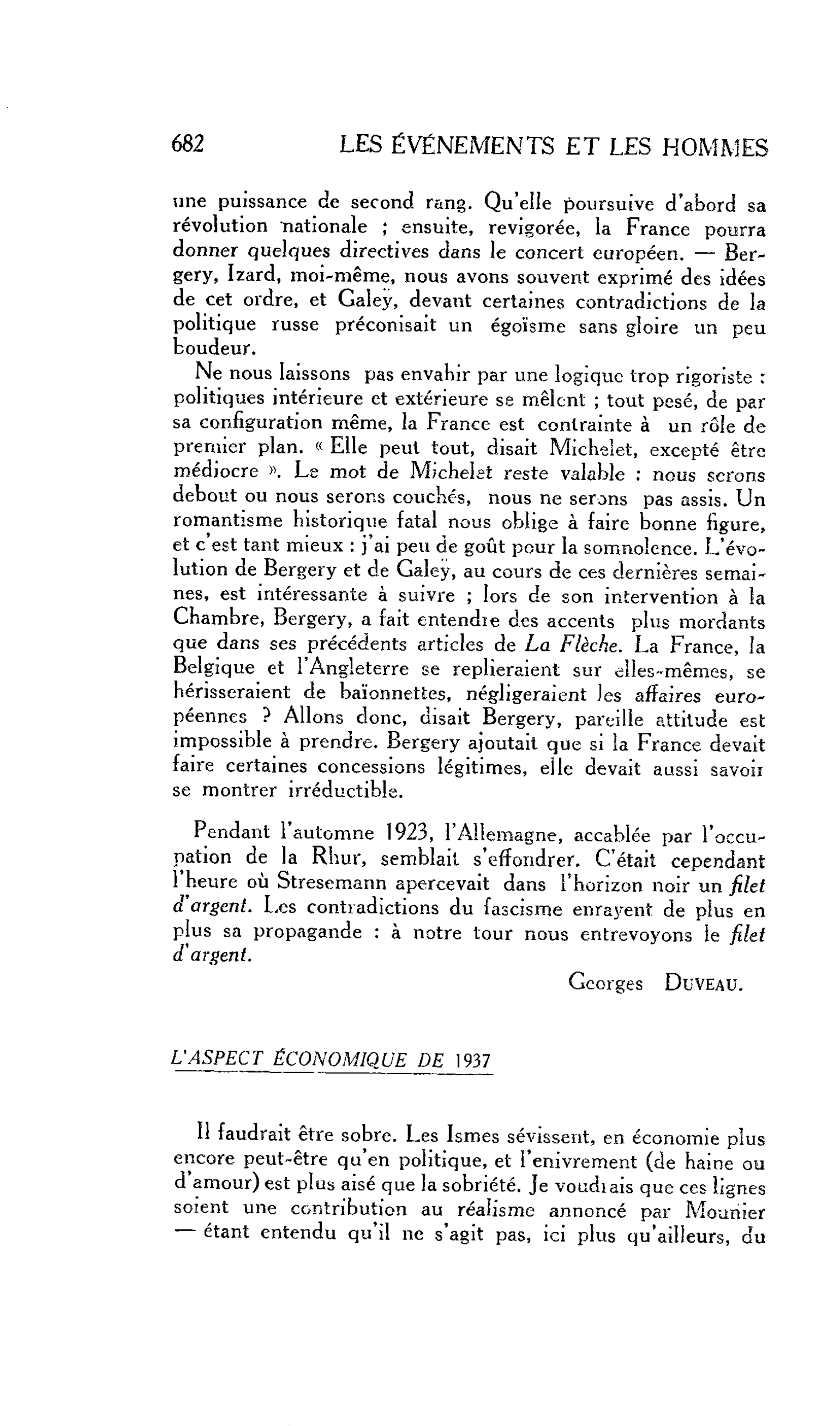 LA CITÉ : L’ASPECT ÉCONOMIQUE DE 1937
