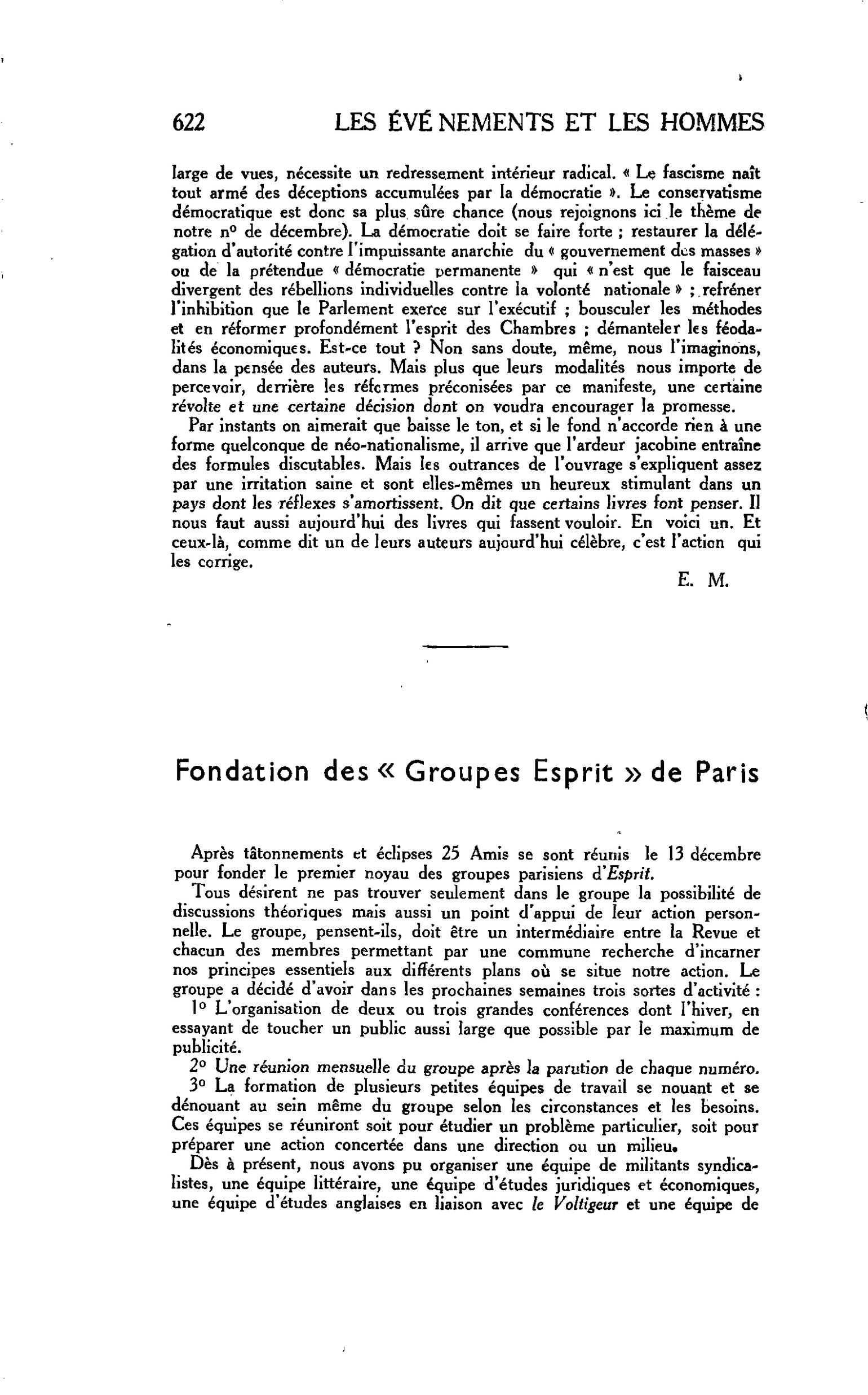 Fondation des « Groupes Esprit » de Paris