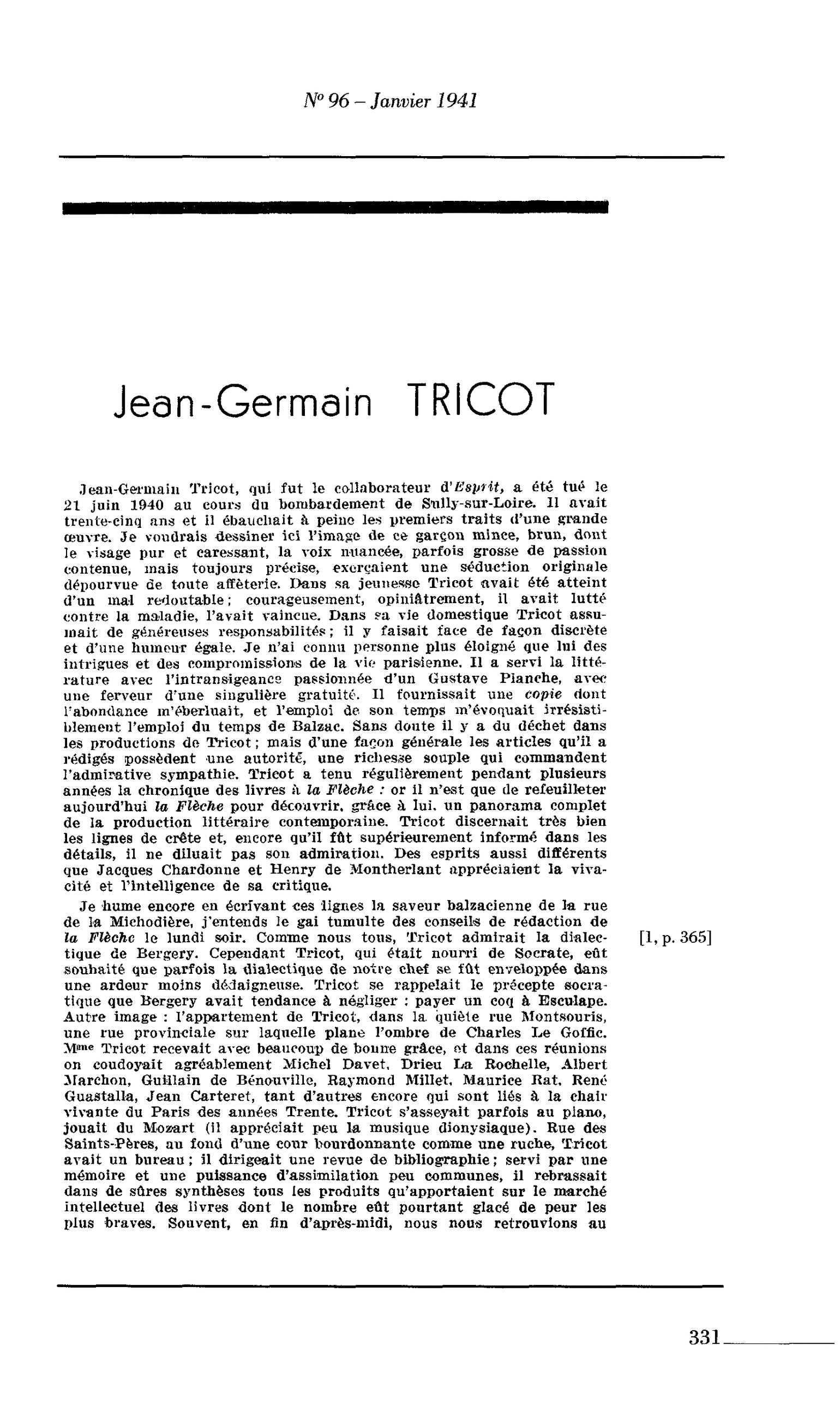 Jean-Germain : TRICOT
