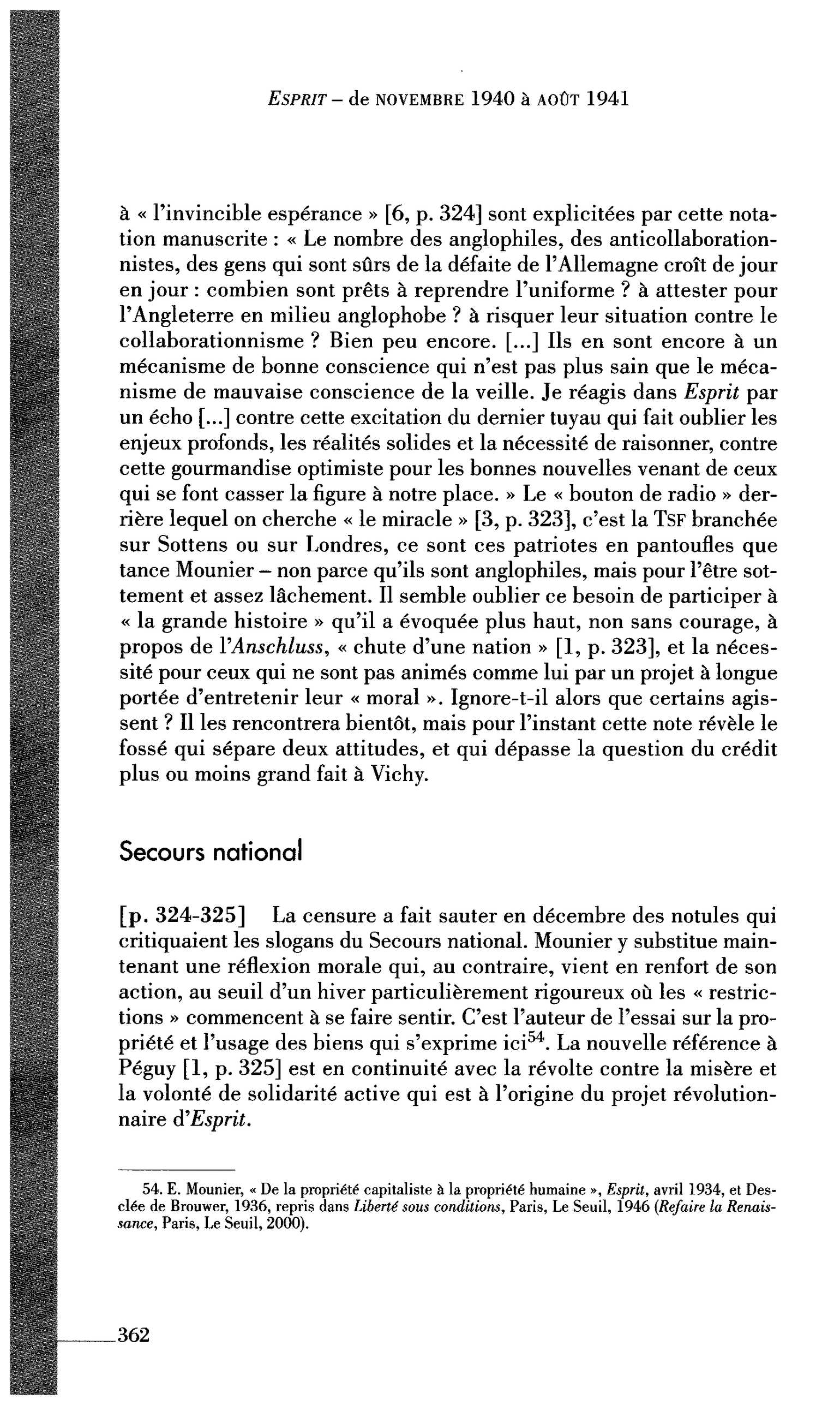 Journal des Témoins : Secours national
