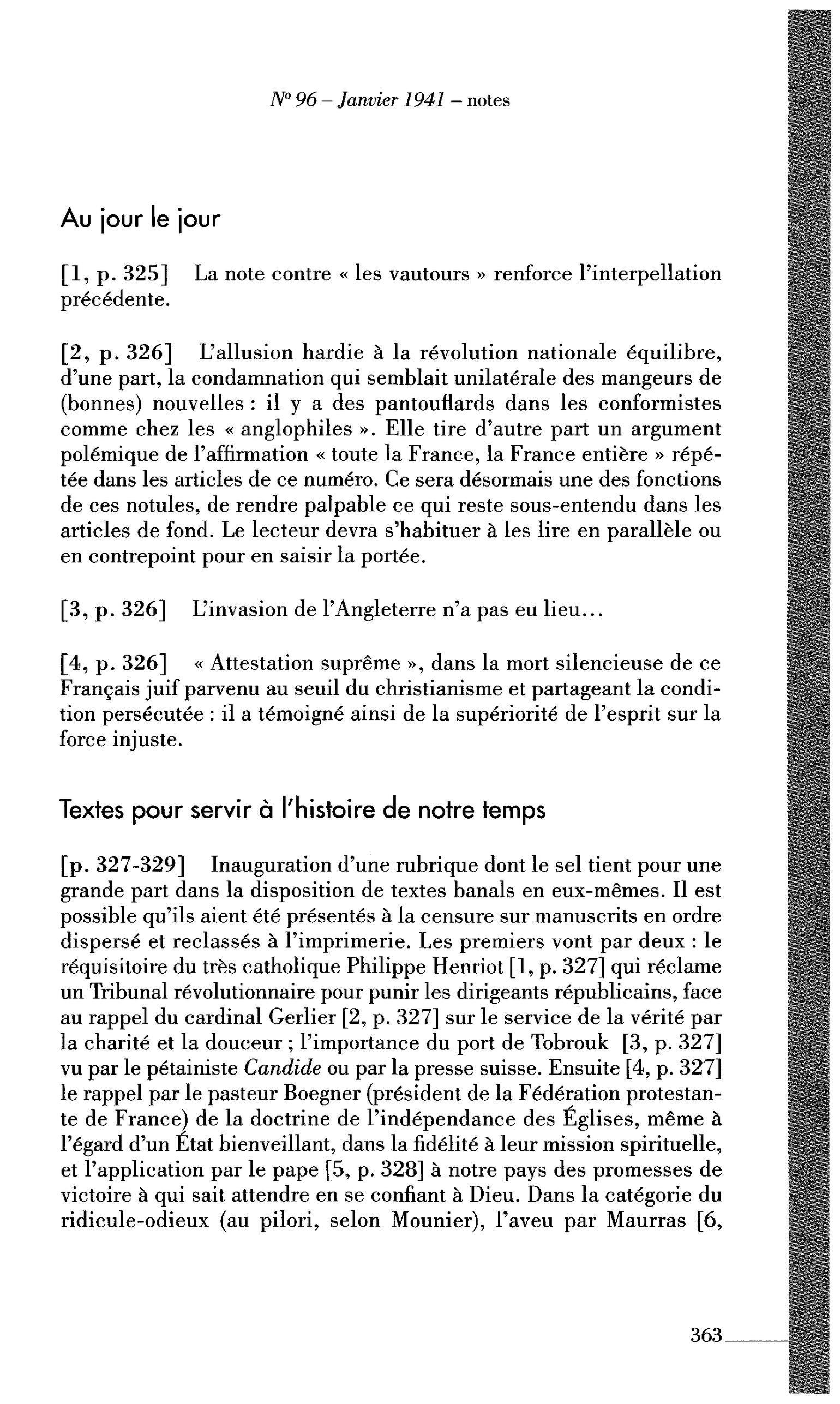 Journal des Témoins : Textes pour servir à l’histoire de notre temps