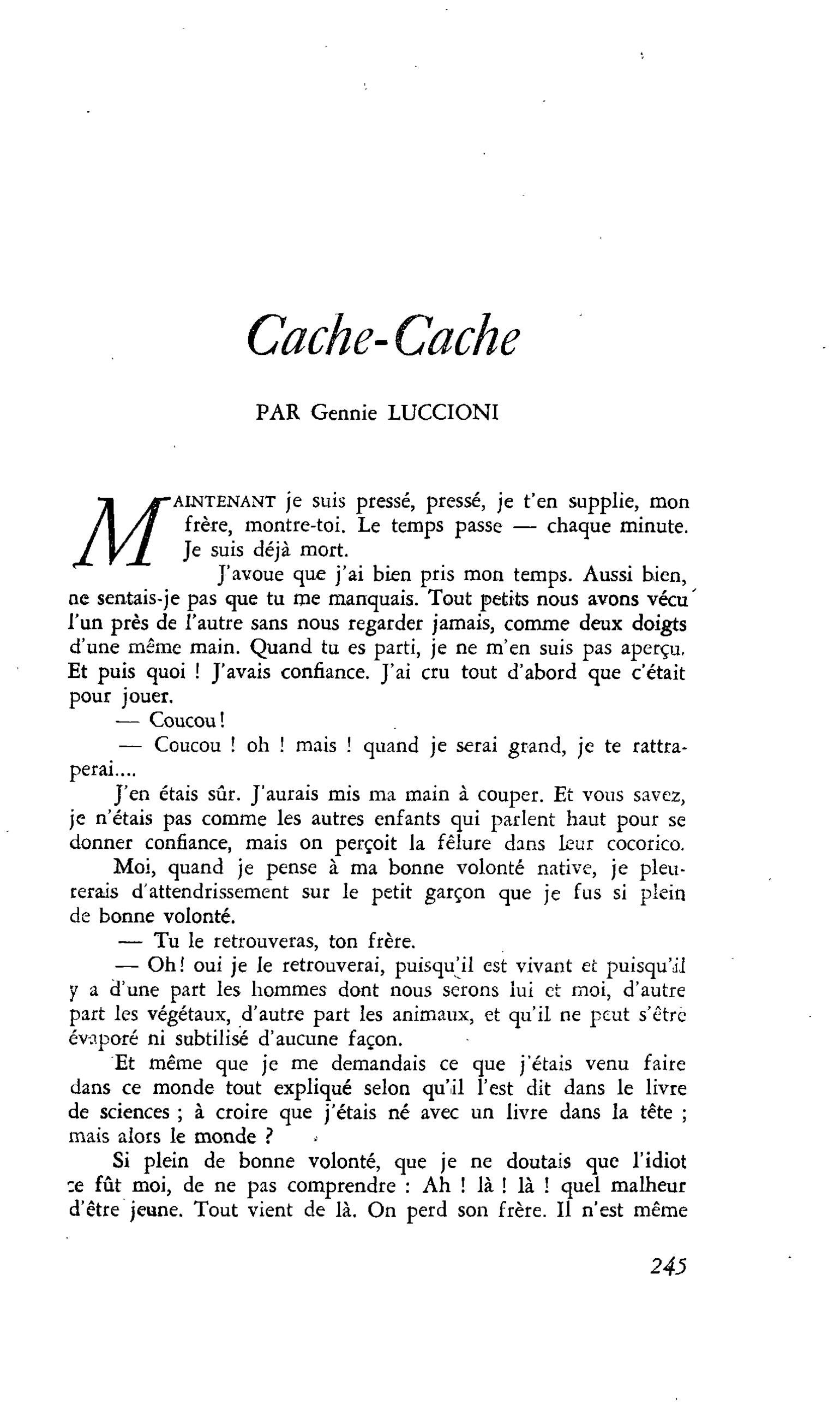 Cache- Cache