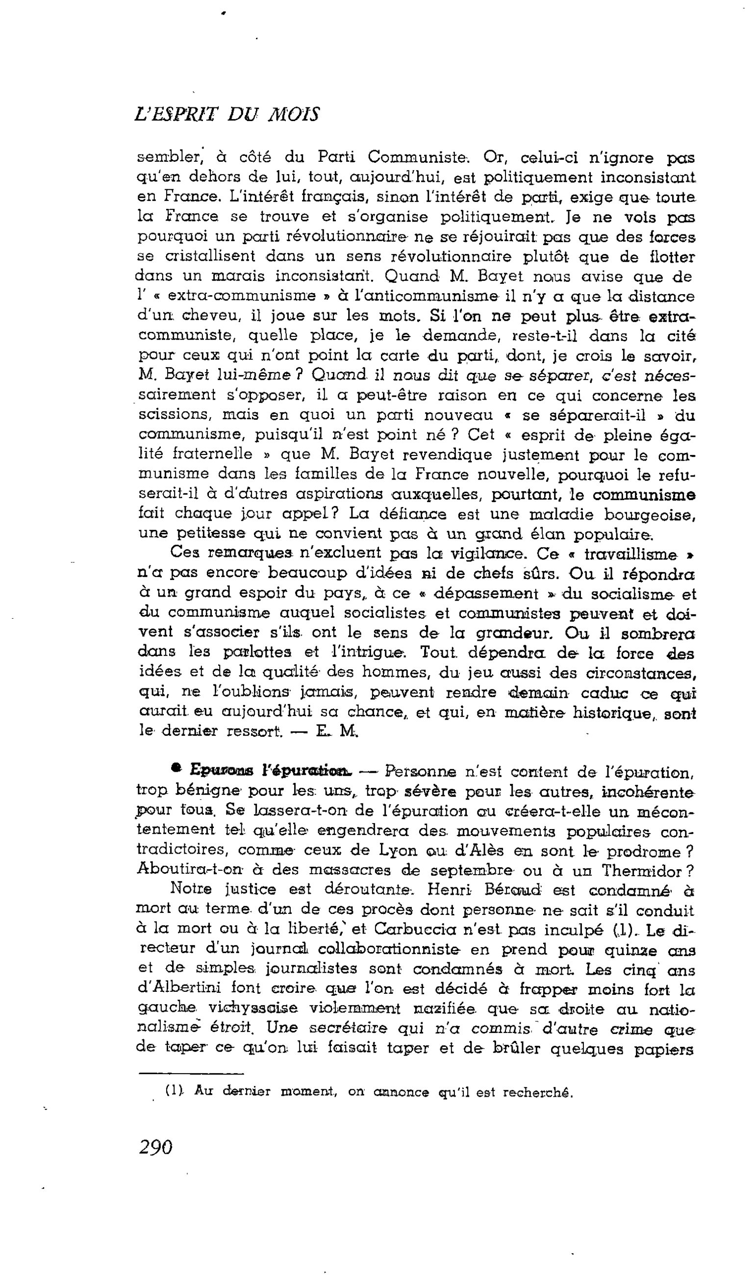 Epurons l’épuration