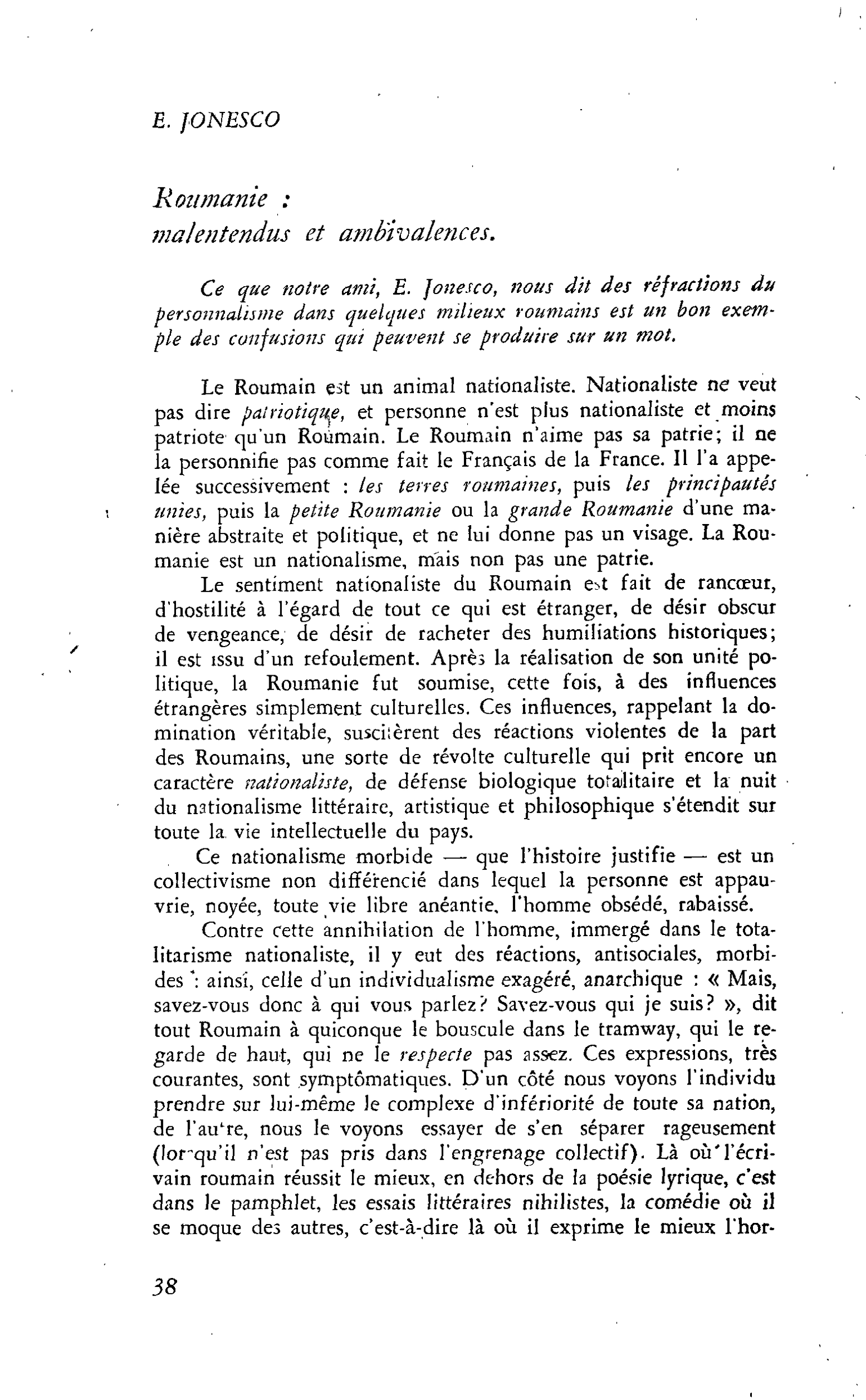Poussées personnalistes hors de France. Roumanie : malentendus et ambivalences