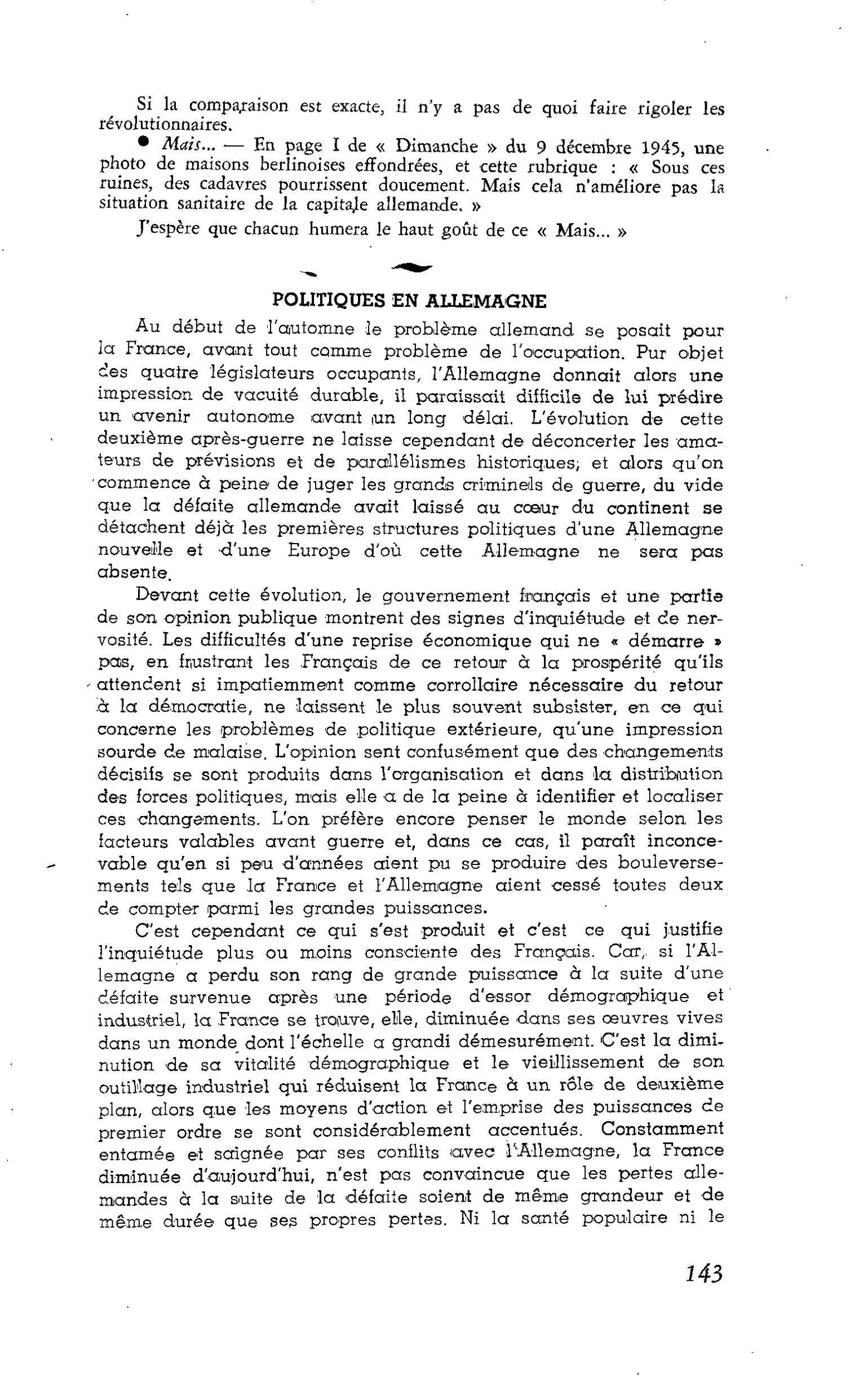 La Cité : politiques en Allemagne